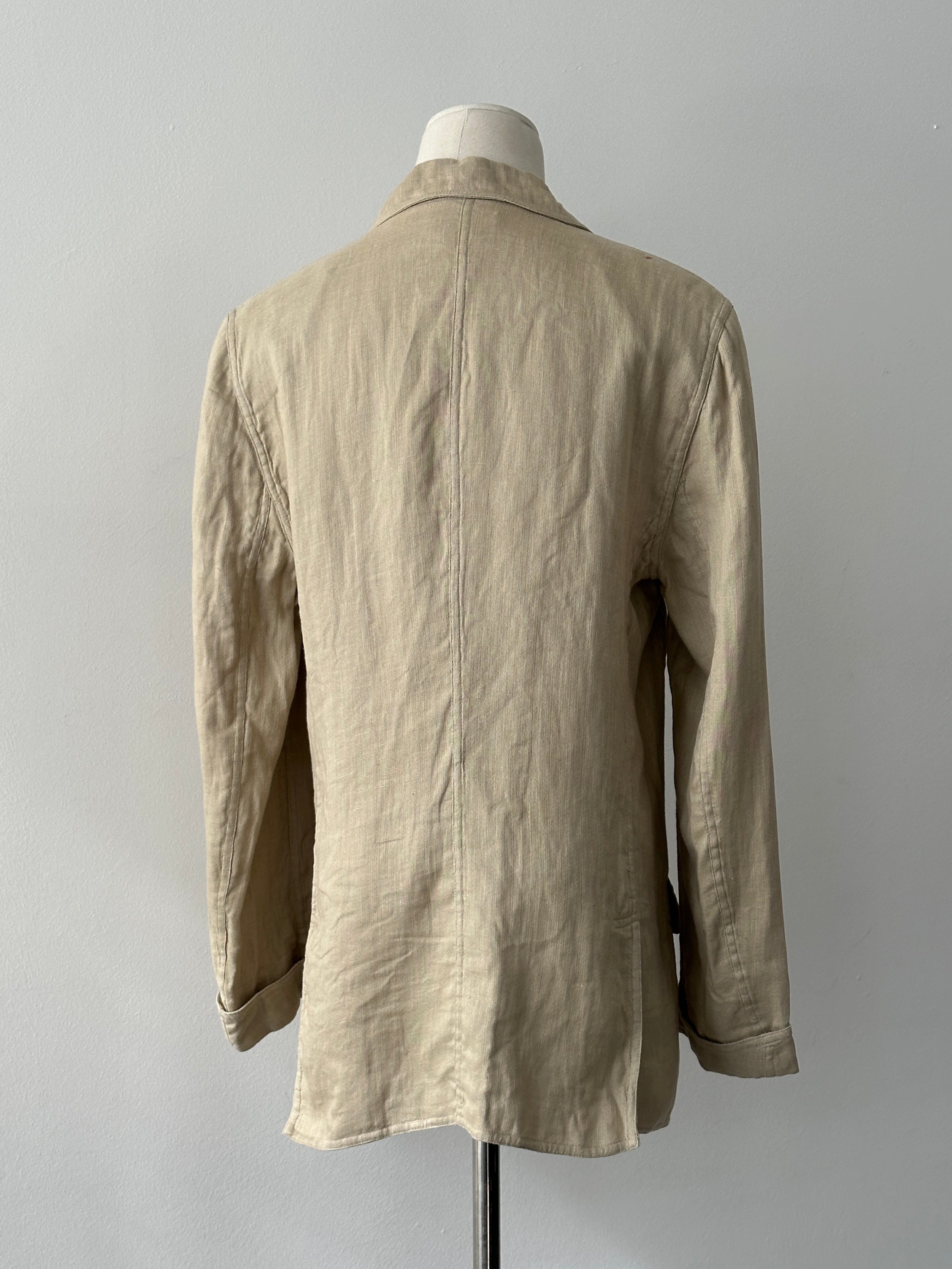 Giorgio Armani 1990s Linen Double Breasted Jacket - M