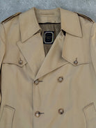 Christian Dior Paris 1980s Cotton Double Breasted Trench Coat - L - SYLK