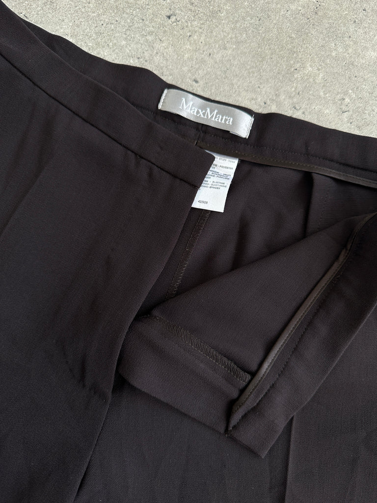 Max Mara Minimal Wool Mid Waist Tailored Trousers - W30 - SYLK