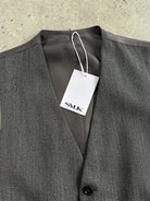 Vintage Herringbone Tailored Waistcoat - M - SYLK