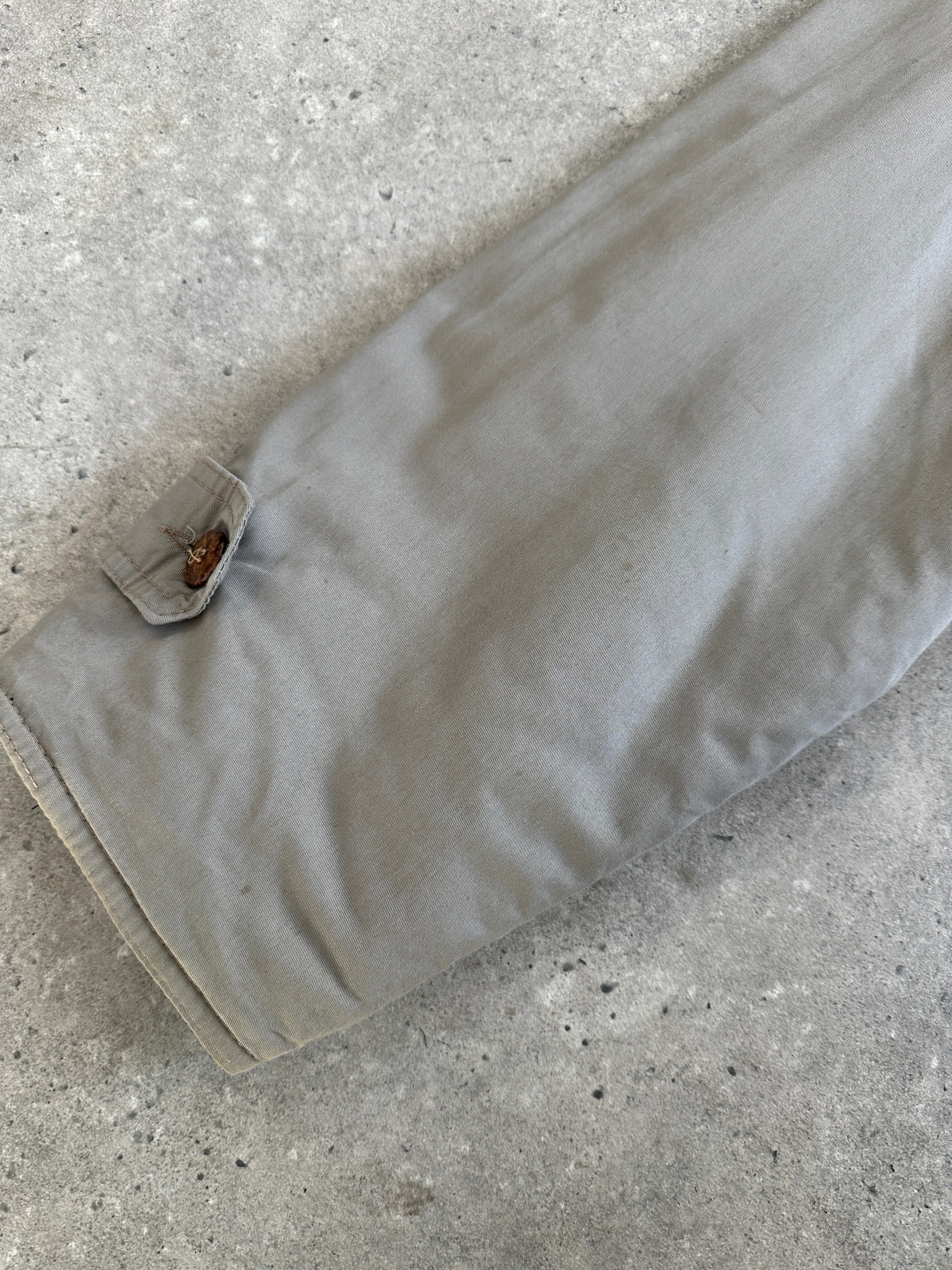 Vintage Italian brushed wool reversible jacket in size XL, showcasing a classic design with textured fabric and versatile style.
