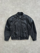 Vintage 1990s Leather Blouson Bomber Jacket - L - SYLK