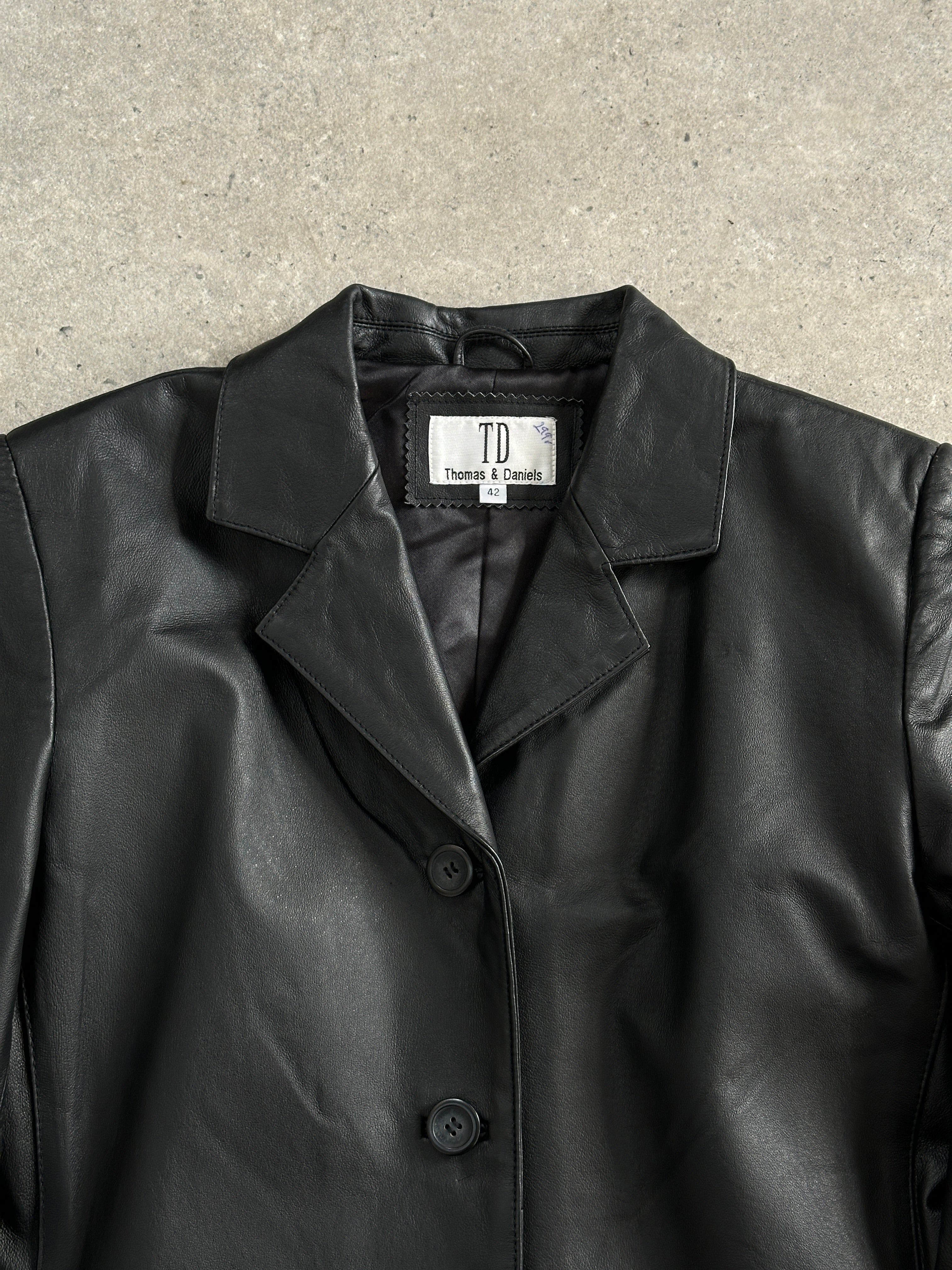 Vintage Leather Trench Coat - M - SYLK