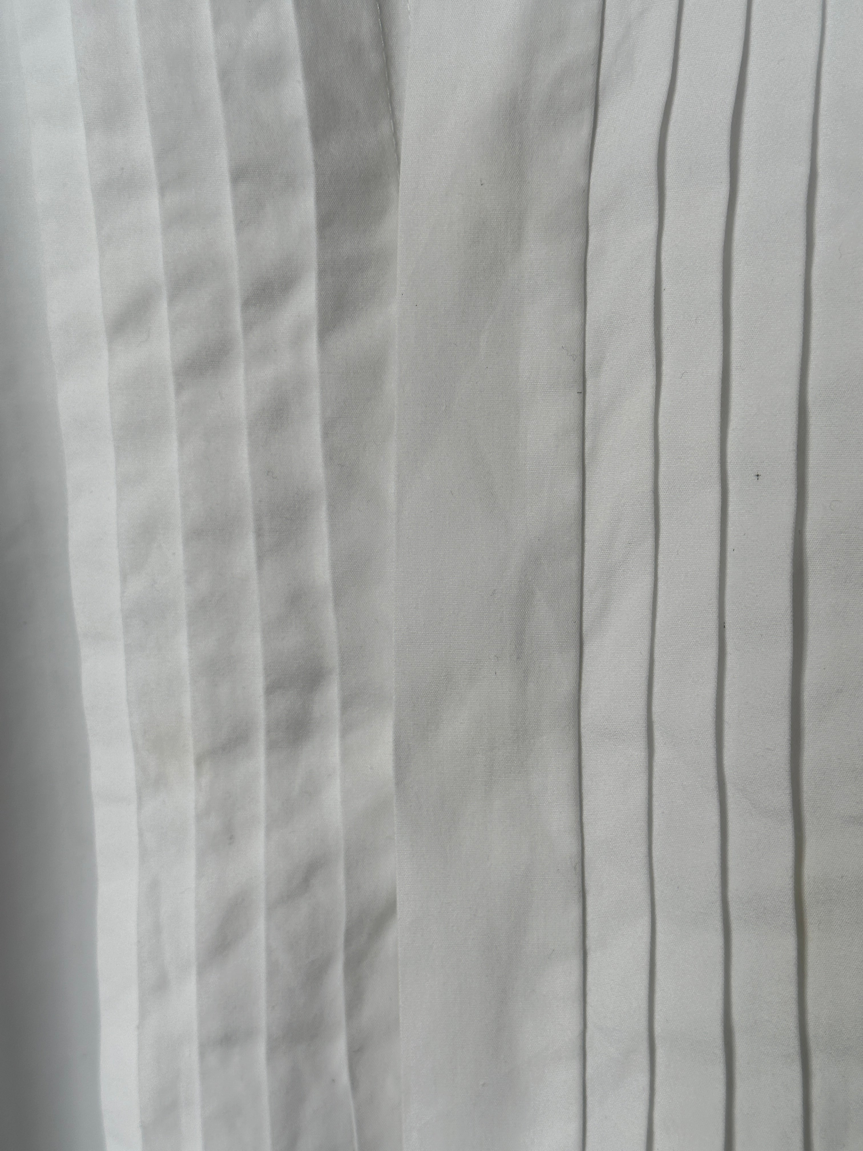 Christian Dior pleated tuxedo cotton shirt in size M, featuring a classic design with pleats and a tailored fit.