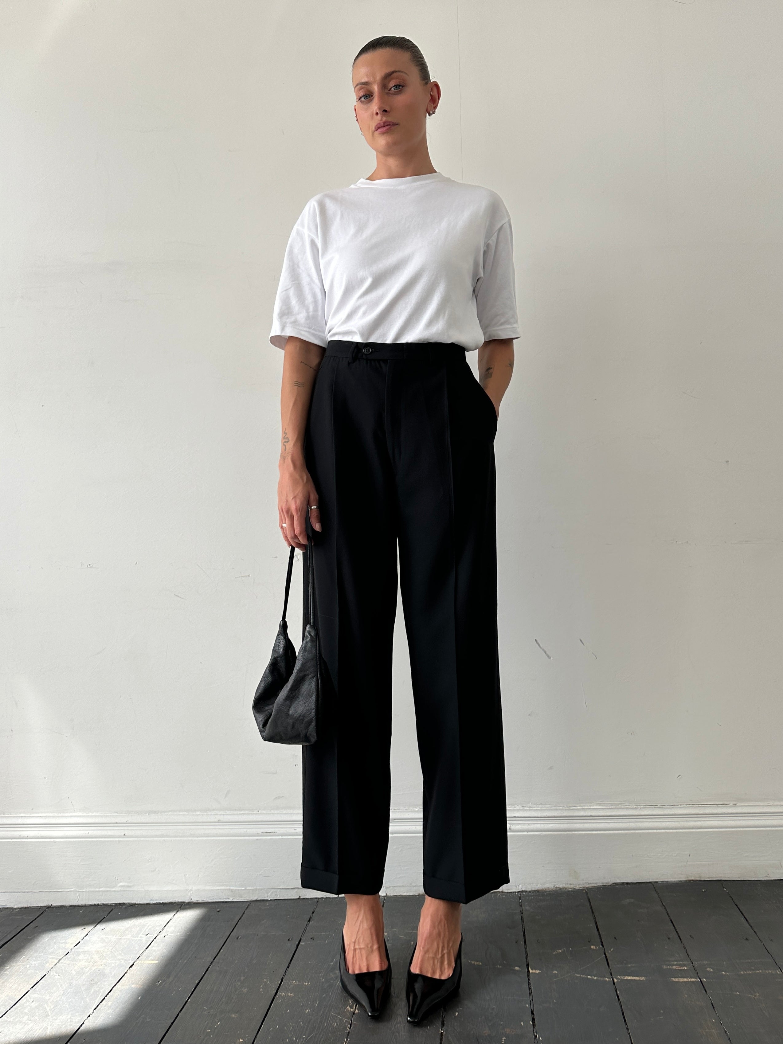 Vintage Tailored Tuxedo Trousers - SYLK