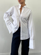 Vintage Cotton Wing Collar Dress Shirt - L/XL - SYLK