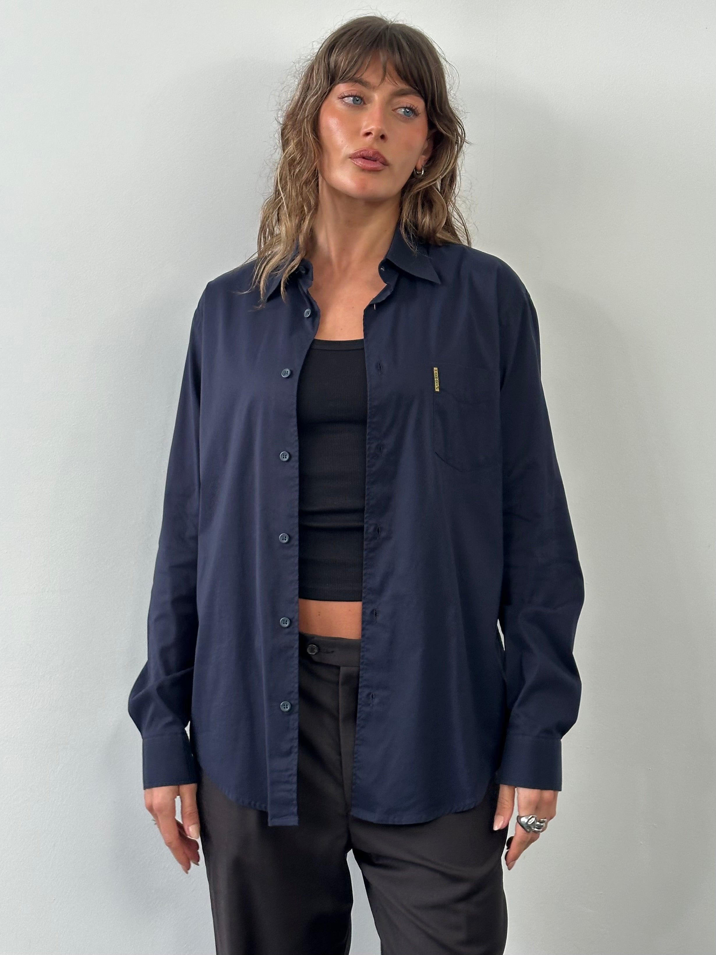 Armani Jeans 2000s Cotton Logo Shirt - M - SYLK