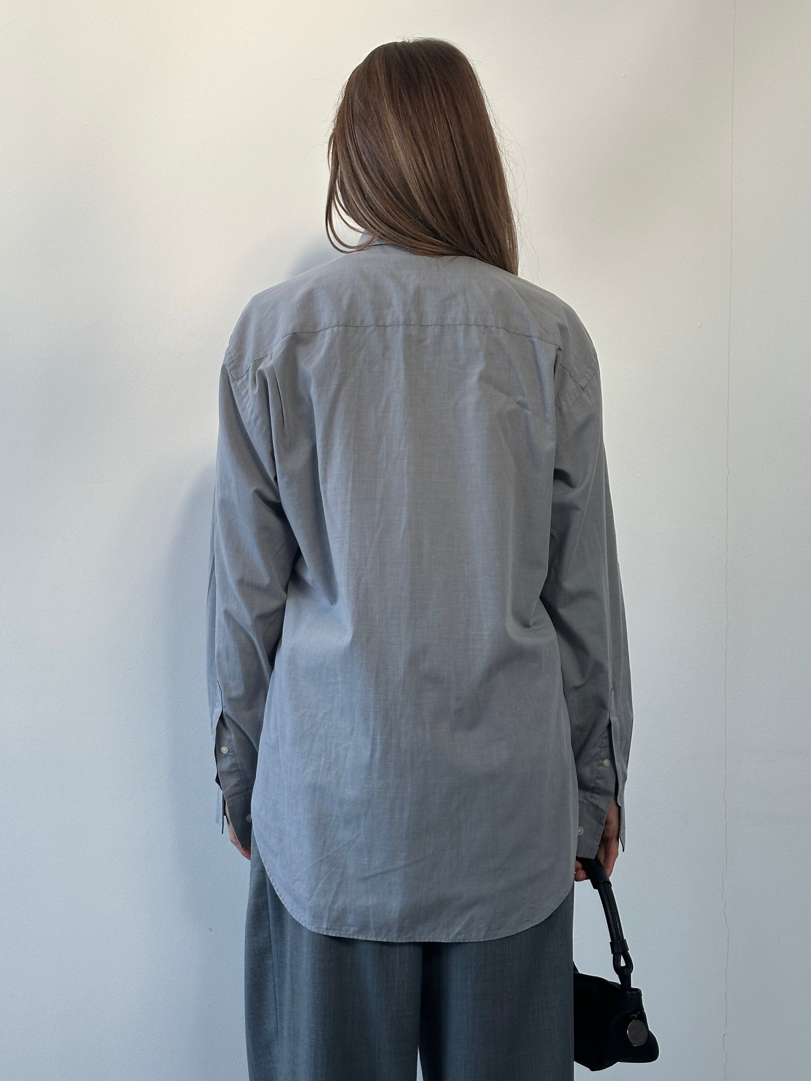 Christian Dior 1980s cotton shirt in size L/XL, featuring classic design and high-quality fabric, displayed on a neutral background.