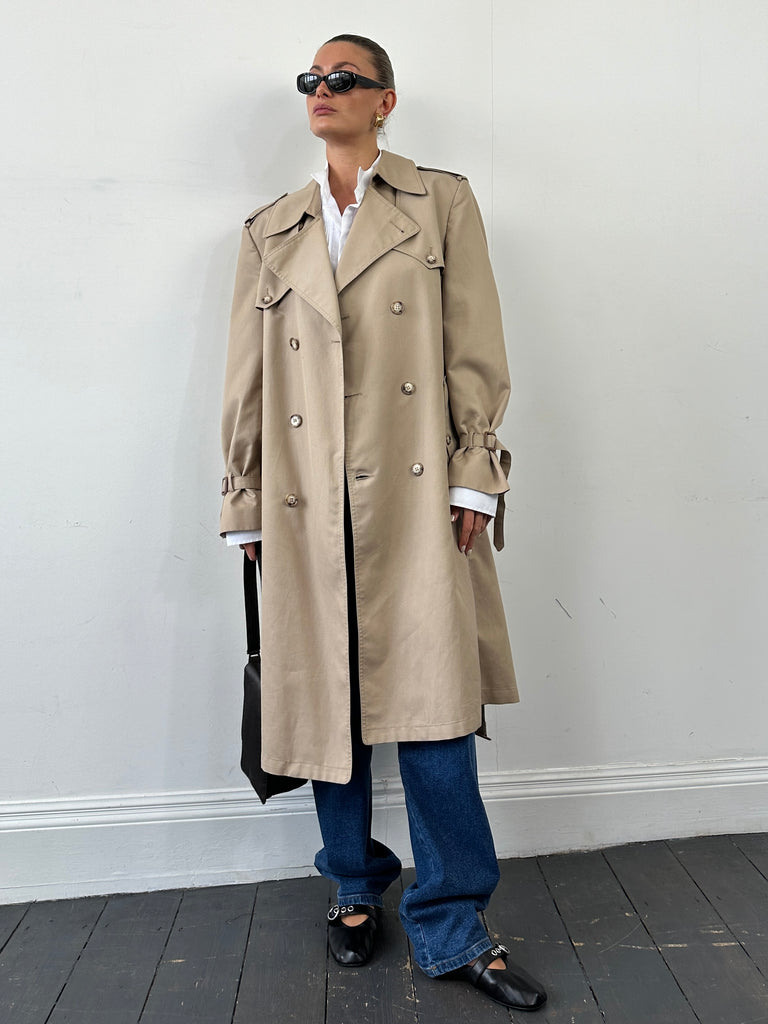 Christian Dior Monsieur Double Breasted Belted Trench Coat - L/XL - SYLK