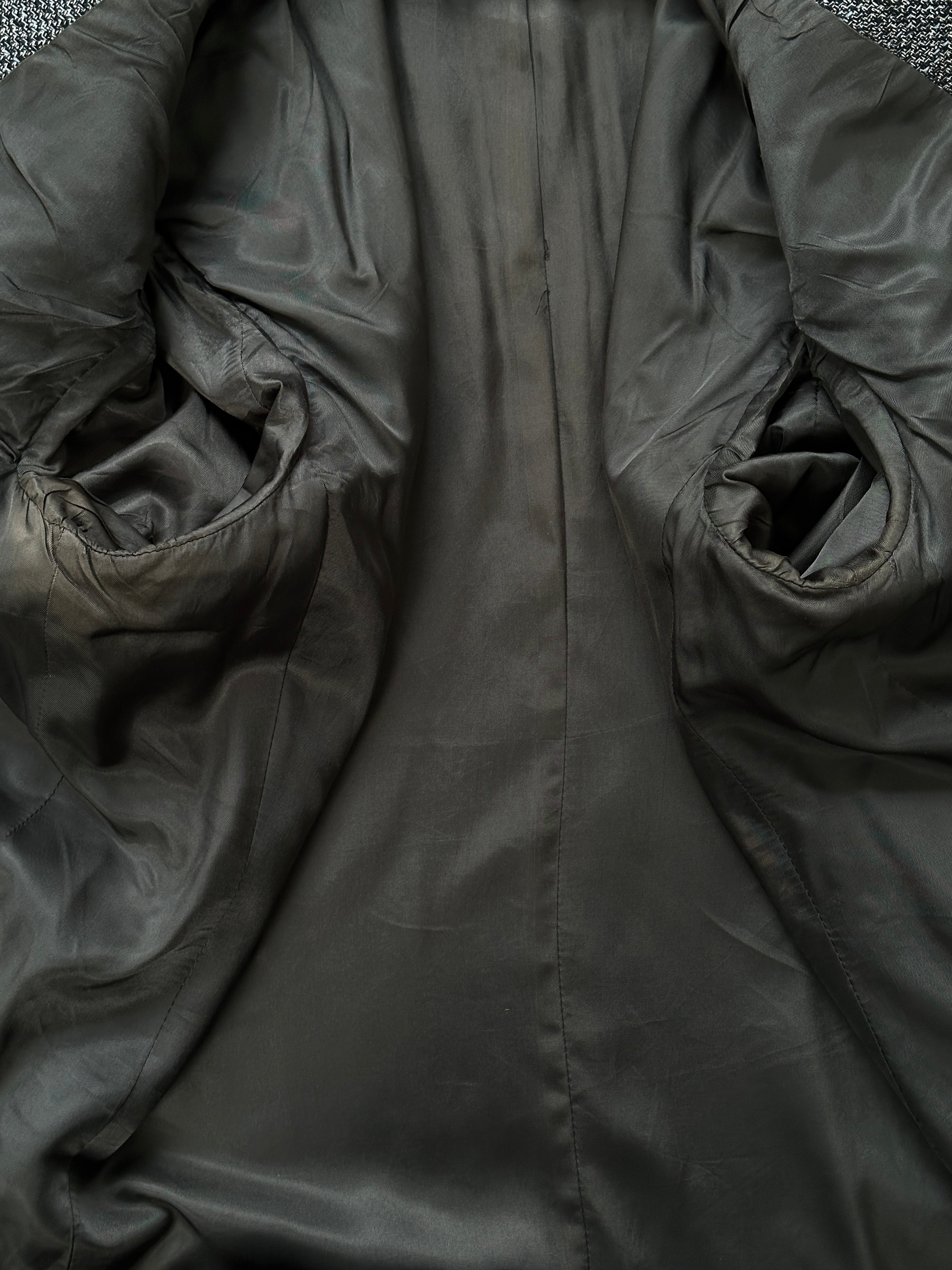 Christian Dior Monsieur 1990s pure silk blazer in size 44R/XL, shown in a classic tailored fit with a smooth silk texture.