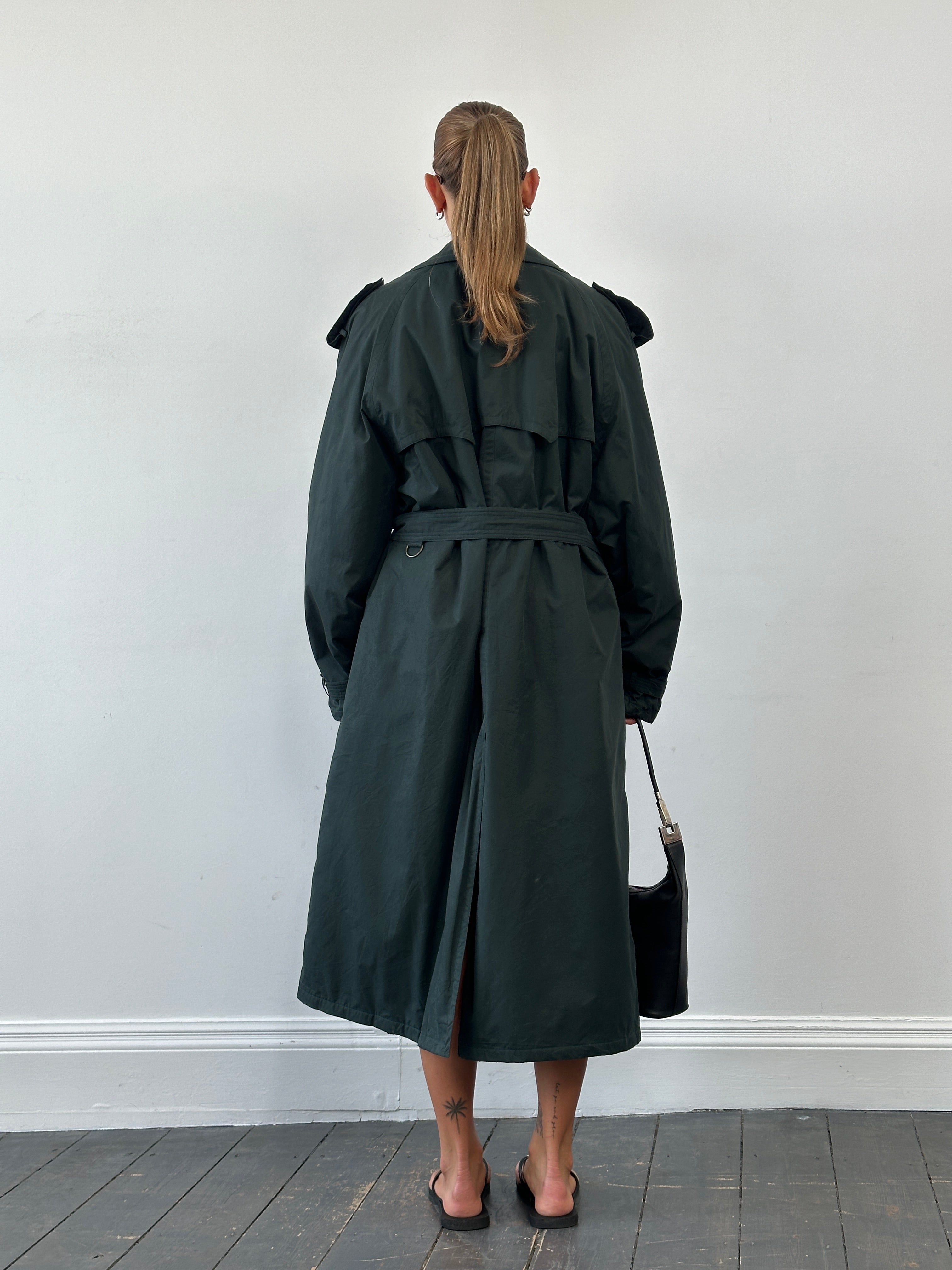 Hugo Boss Double Breasted Belted Trench Coat - XXL - SYLK