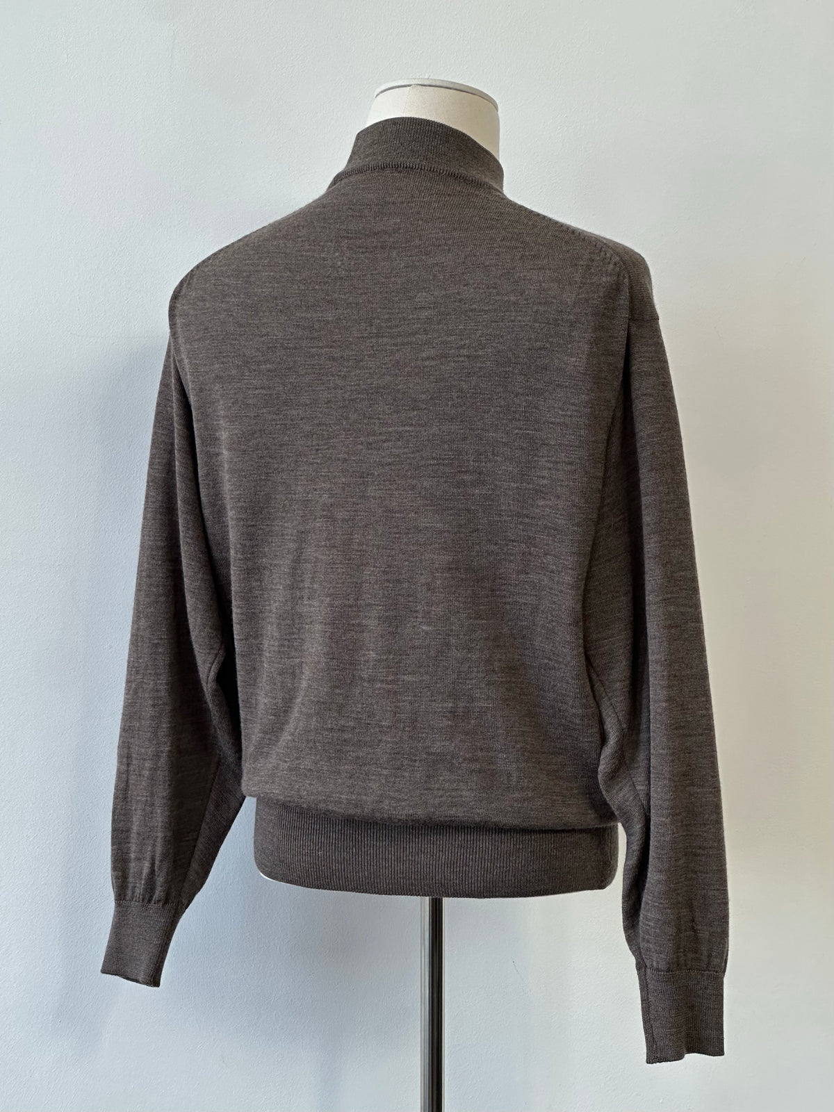 Yves Saint Laurent 1990s Pure Wool High Neck Knit Jumper - M