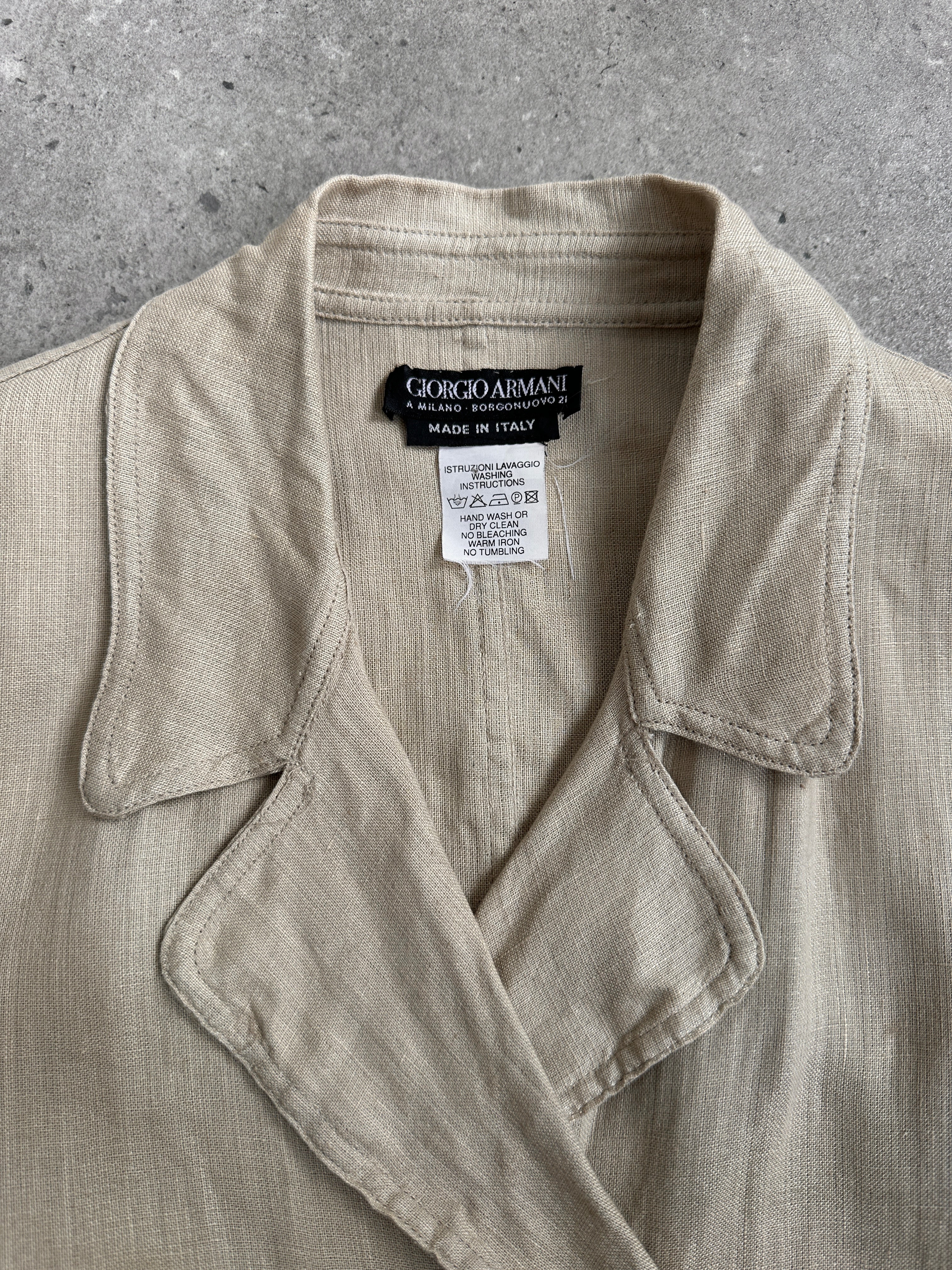Giorgio Armani 1990s Linen Double Breasted Jacket - M | SYLK