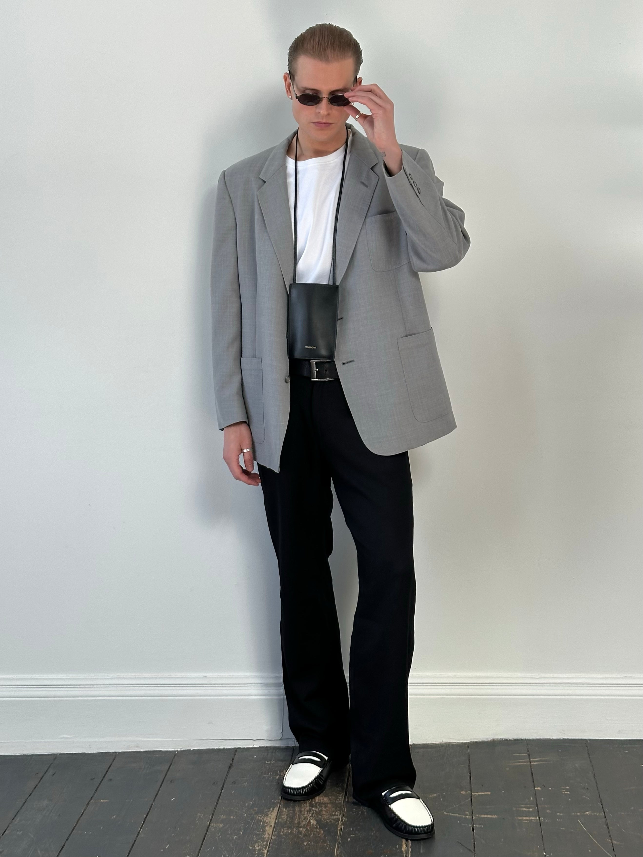 Christian Dior Monsieur 1990s Wool Single Breasted Blazer - 46R