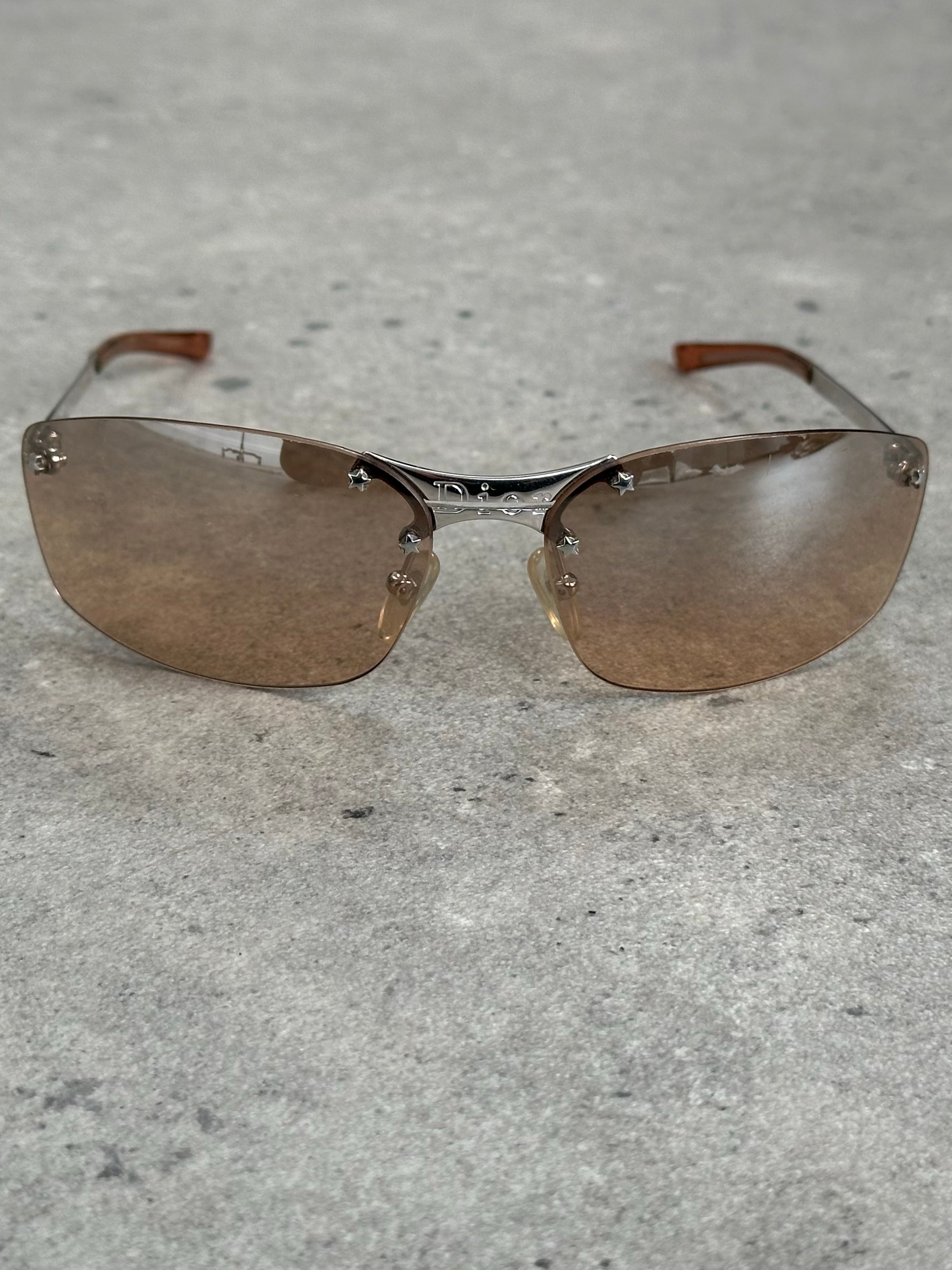 Christian Dior 2000s Mini Pop Rimless Logo Sunglasses