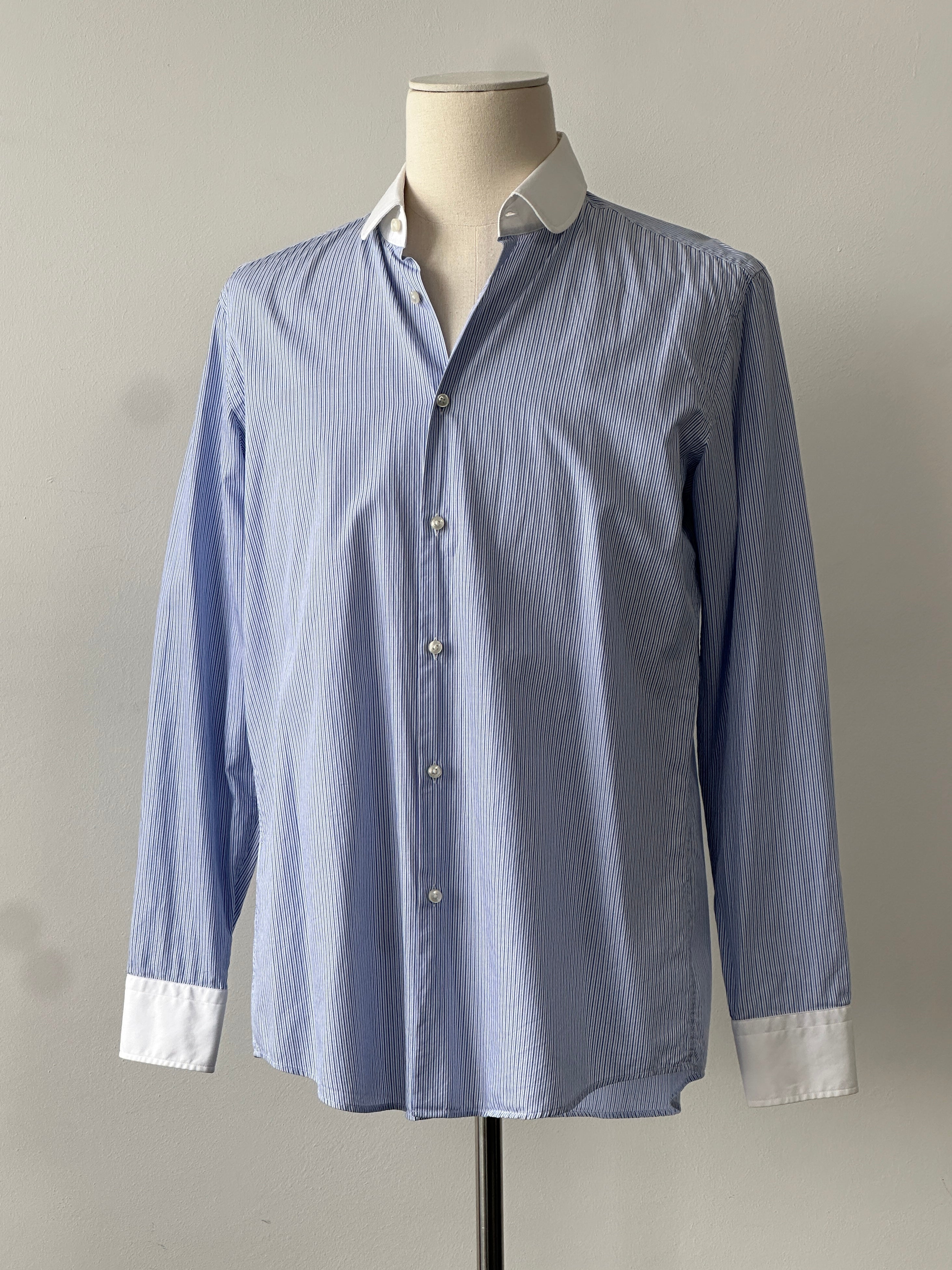 Hugo Boss 2000s Pure Cotton Striped Shirt - M-L