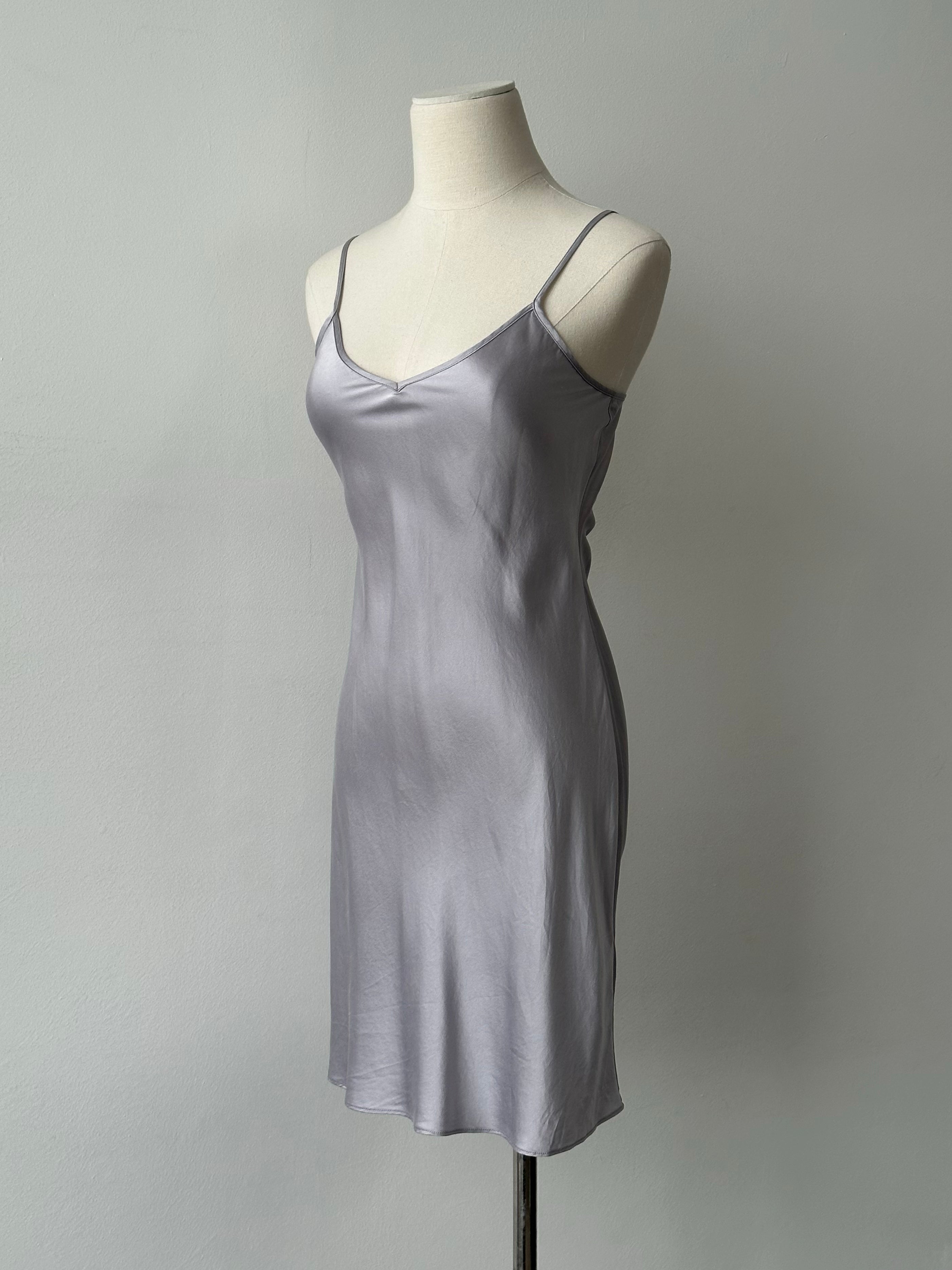 Vintage 2000s Pure Silk V Neck Mini Slip Dress - XS