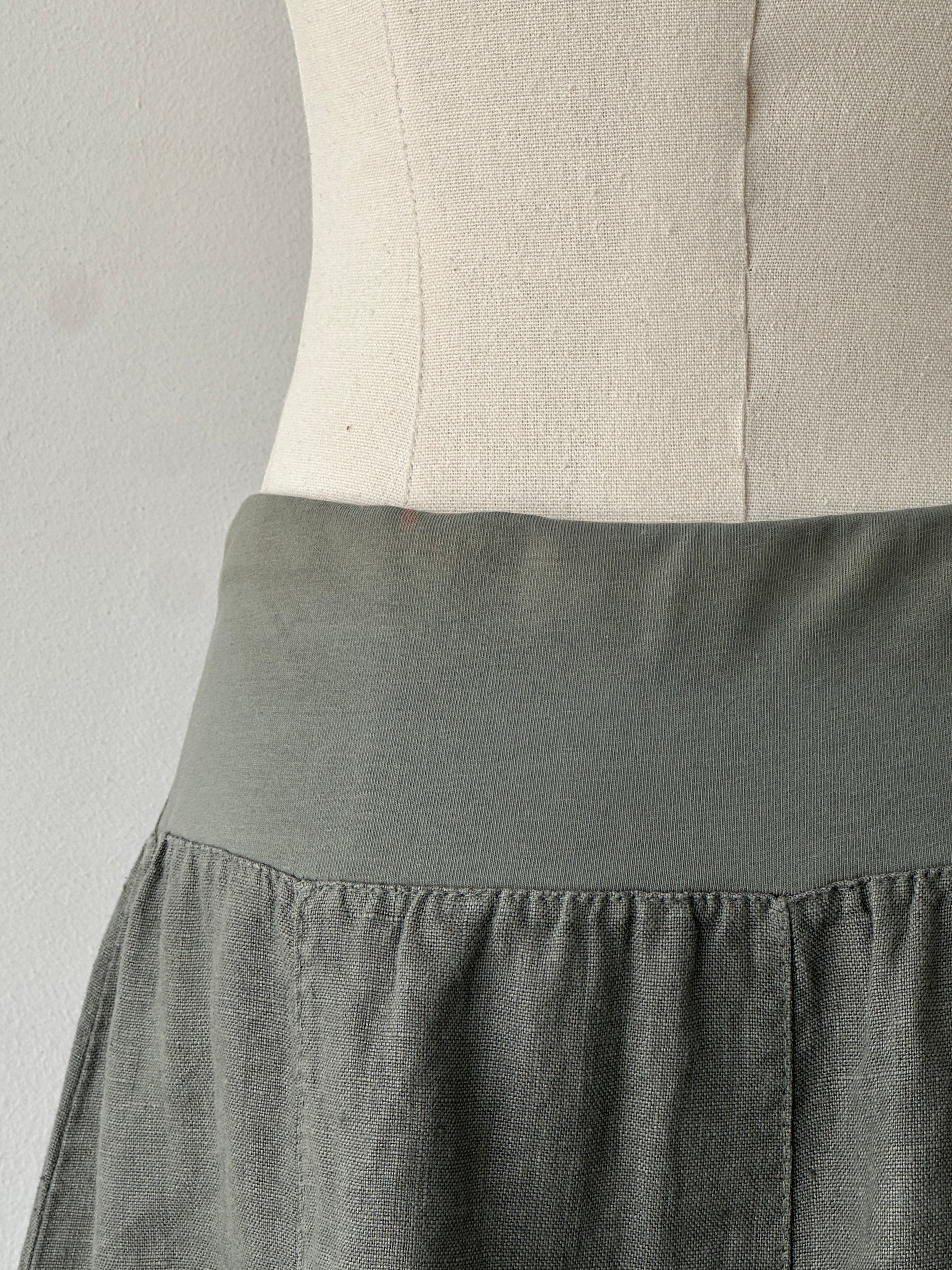 Vintage 1990s Pure Linen Mini Skirt - W28-32