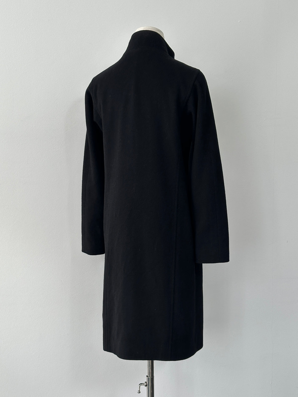 Jaeger 2000s Wool High Neck Double Breasted Coat - S