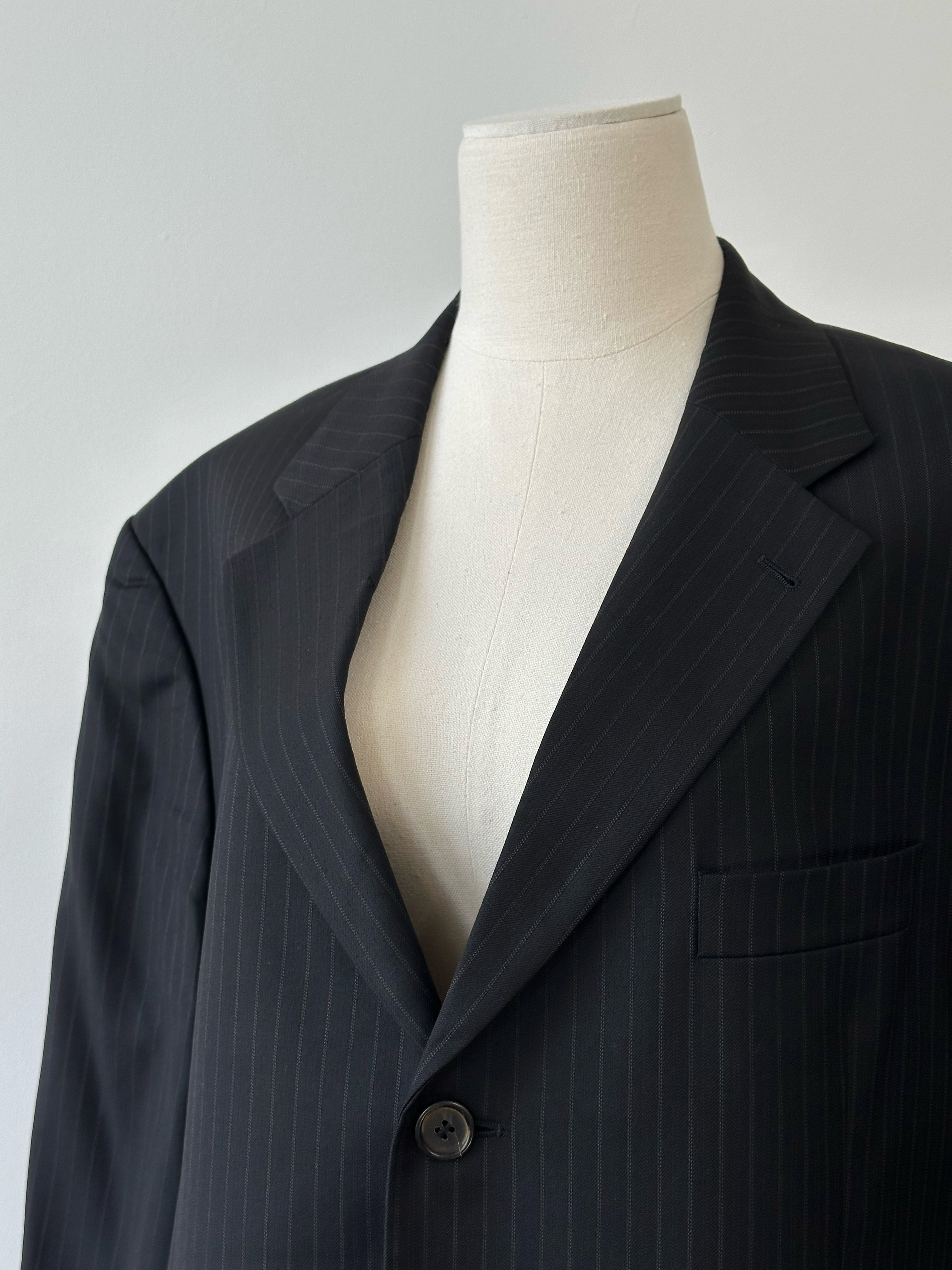 Hugo Boss x Loro Piana 1990s Pure Wool Striped Blazer - 48R
