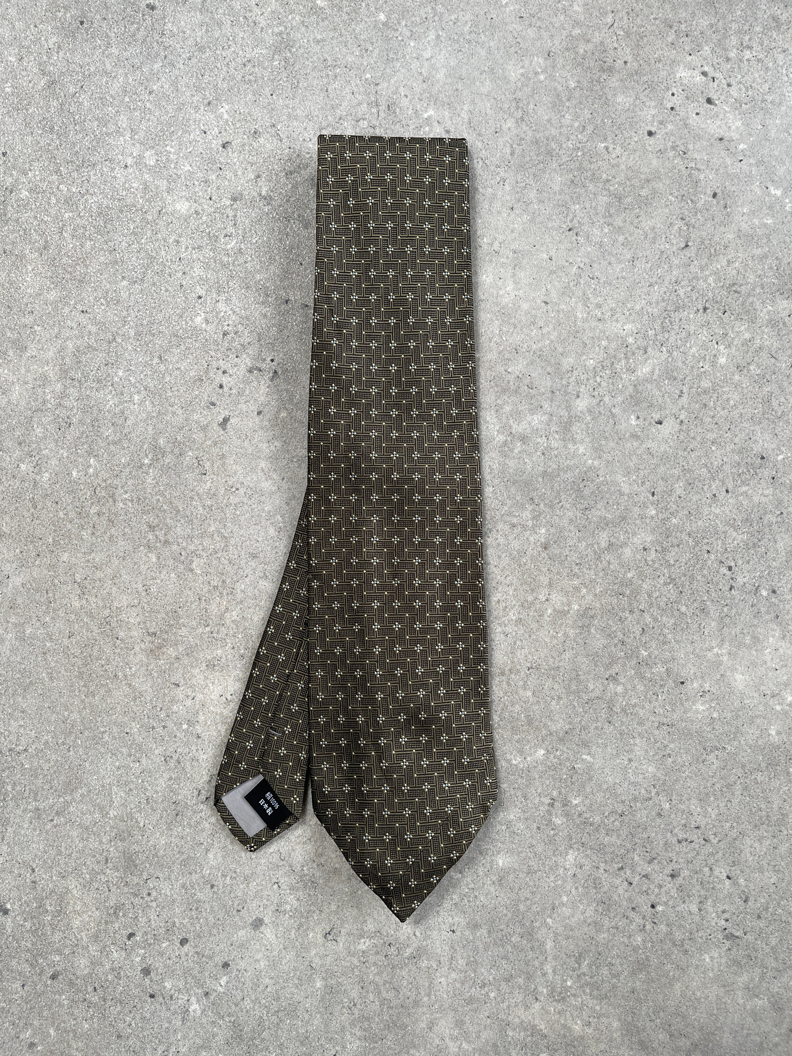 Japanese Vintage 1990s Pure Silk Print Tie