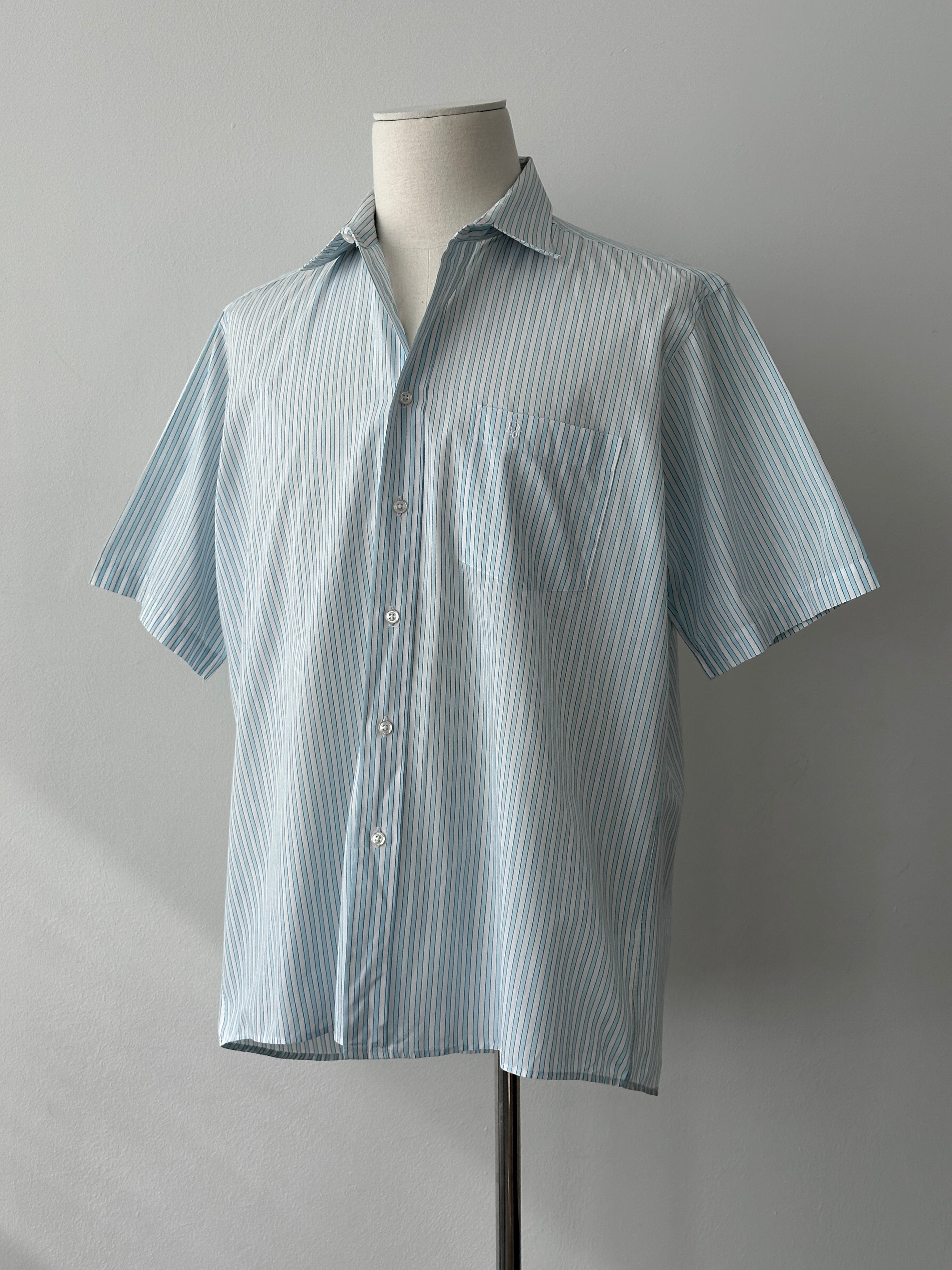 Christian Dior 1990s Cotton Check Short Sleeve Shirt - L