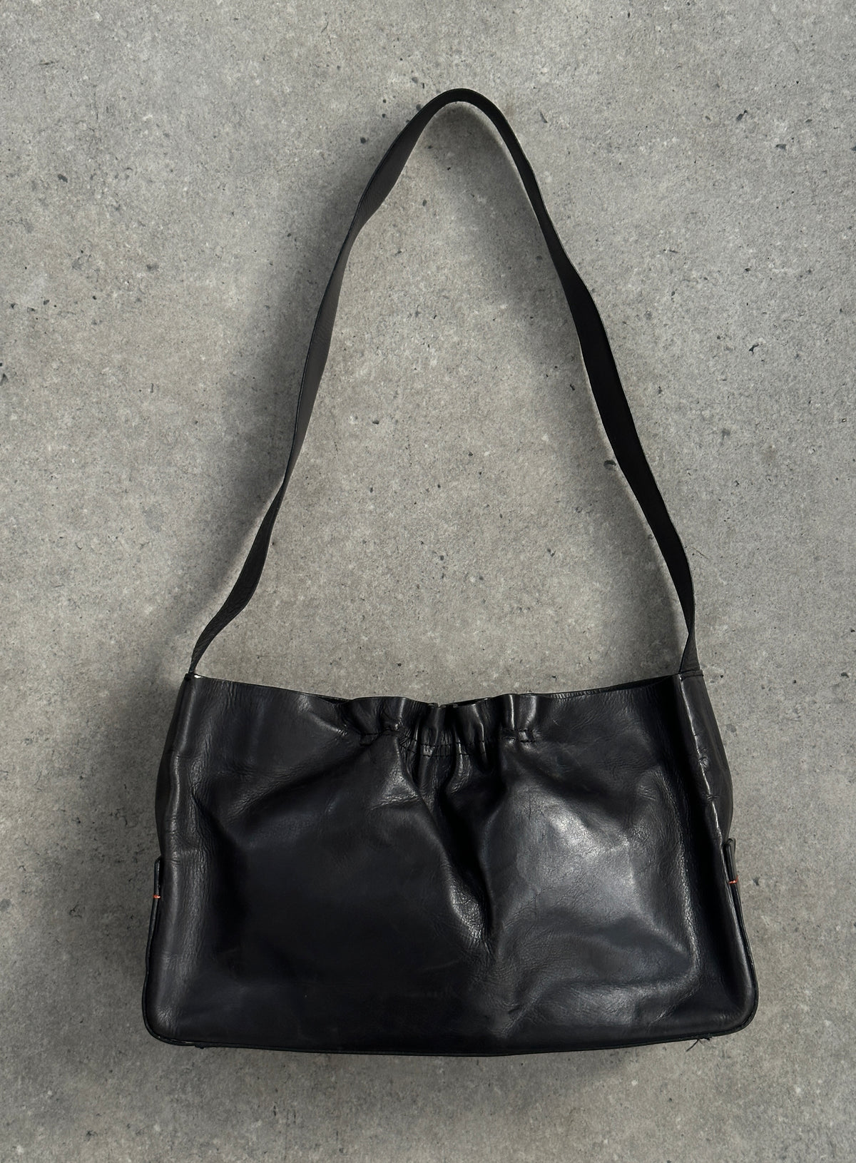 DKNY 2000s Leather Minimal Crossbody Bag Bag