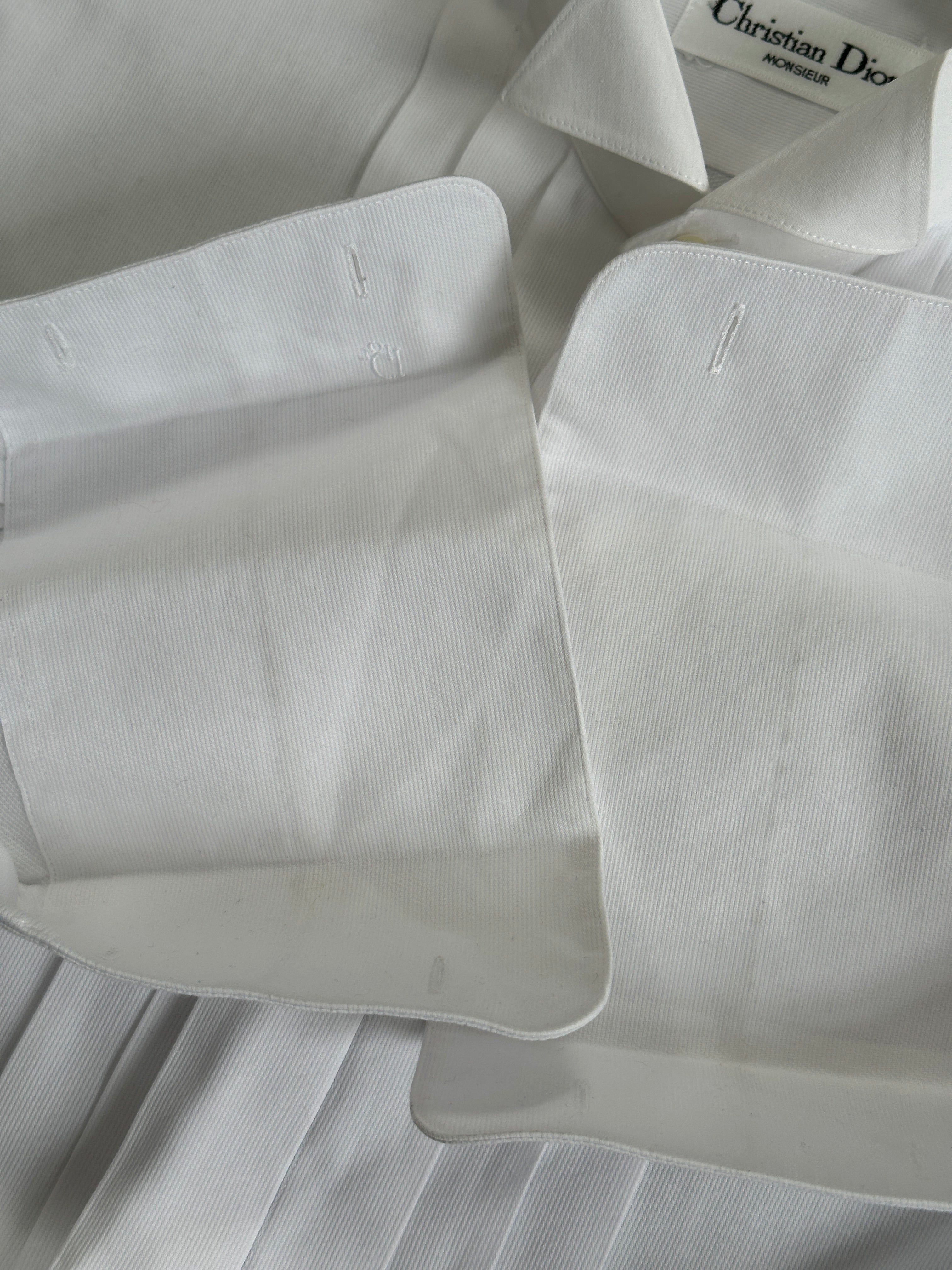 Christian Dior Monsieur 1990s Cotton Tuxedo Shirt - L