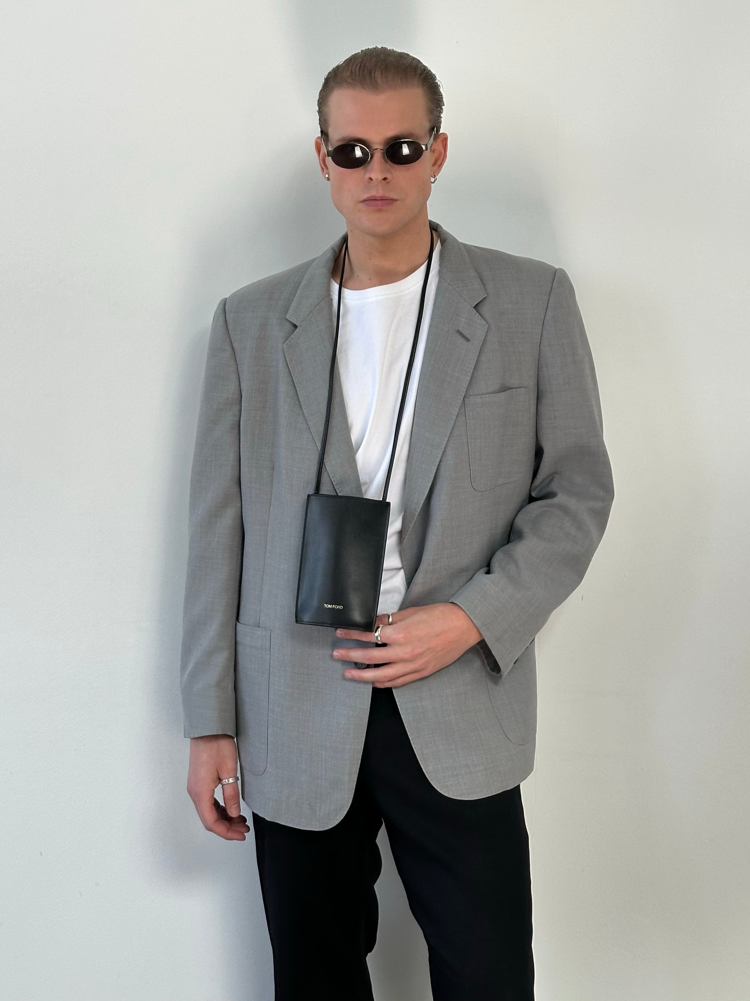 Christian Dior Monsieur 1990s Wool Single Breasted Blazer - 46R
