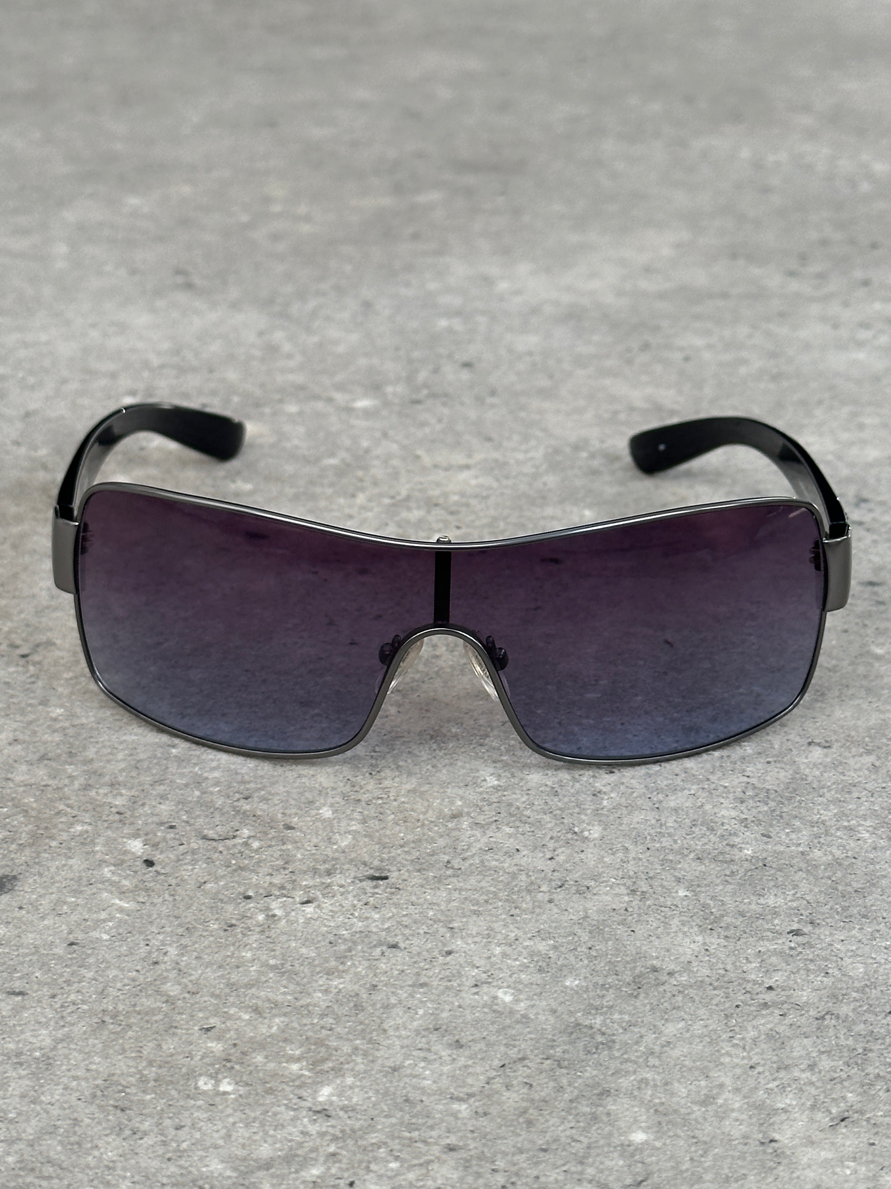 Guess 2000s Oversized Shield Logo Sunglasses