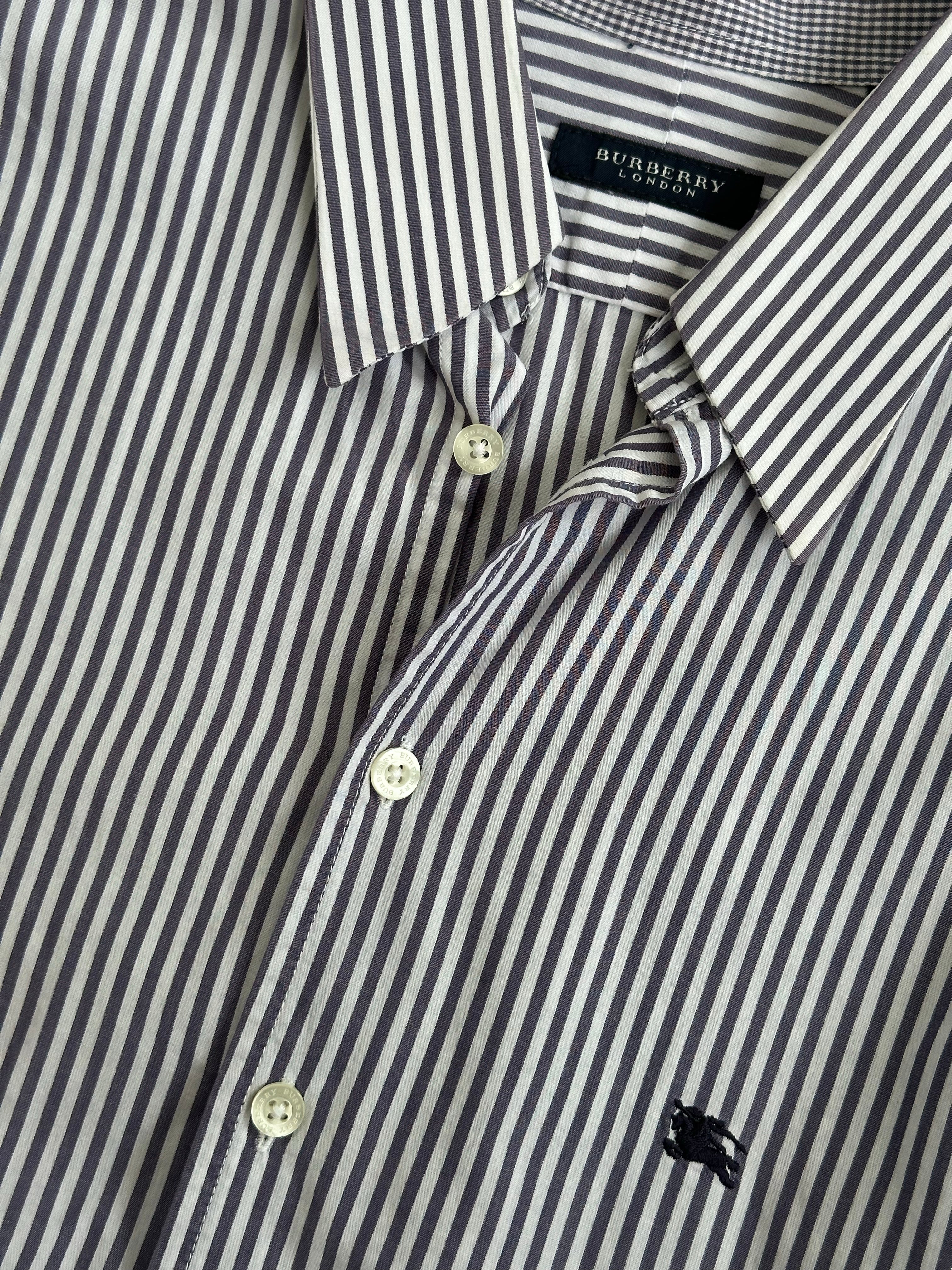 Burberry London 2000s Pure Cotton Striped Shirt - M