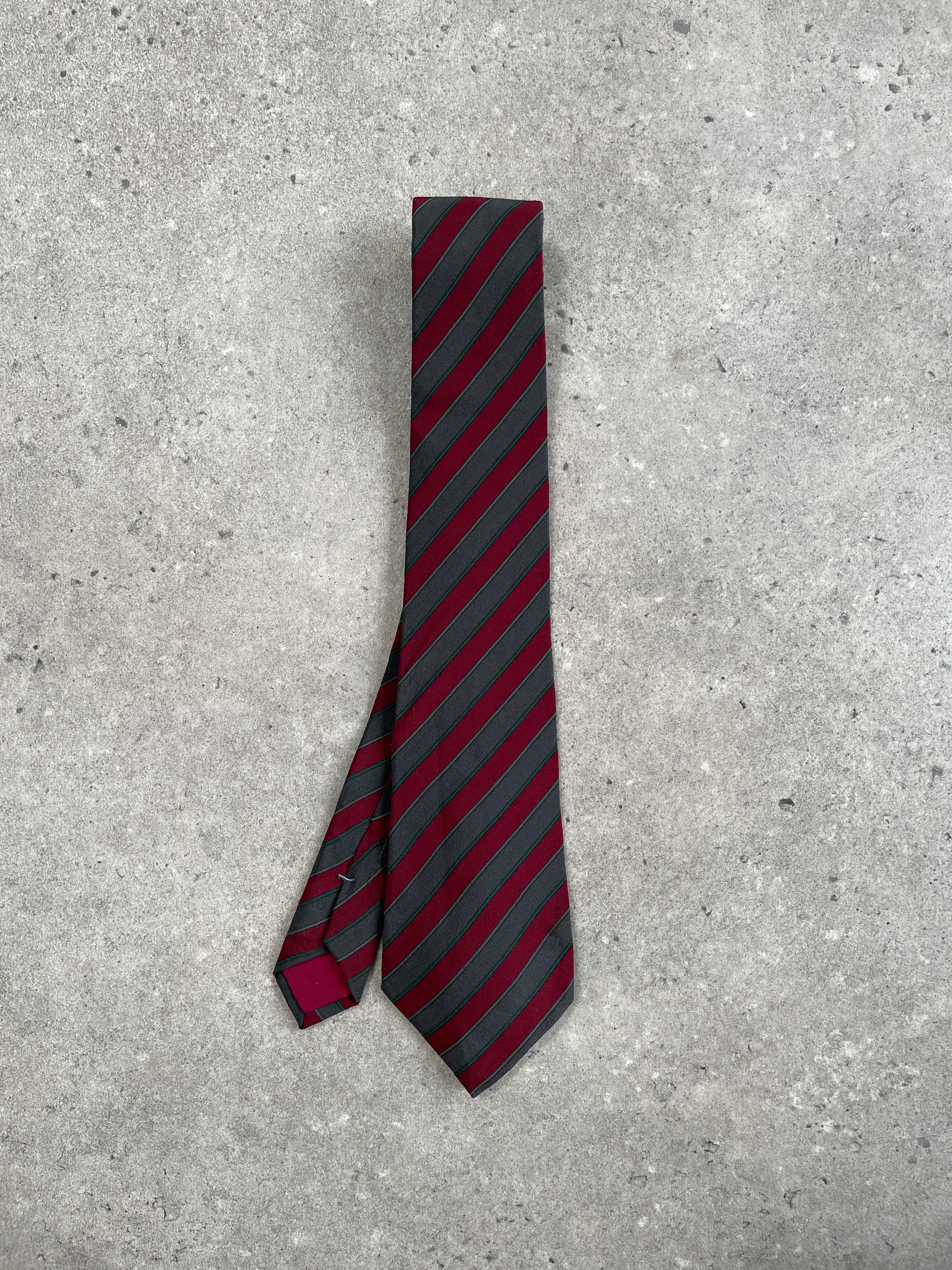 Japanese Vintage 1990s Pure Silk Striped Tie