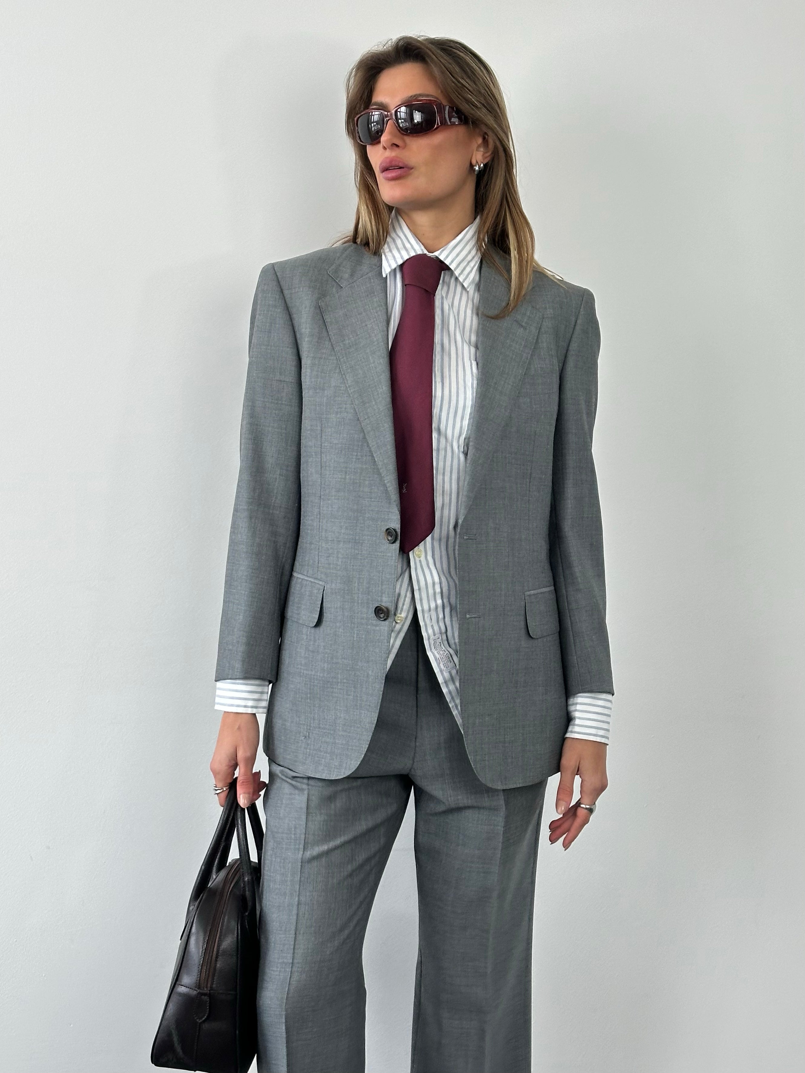 Burberry 1990s Pure Wool Single Breasted Tailored Suit - 36S/S