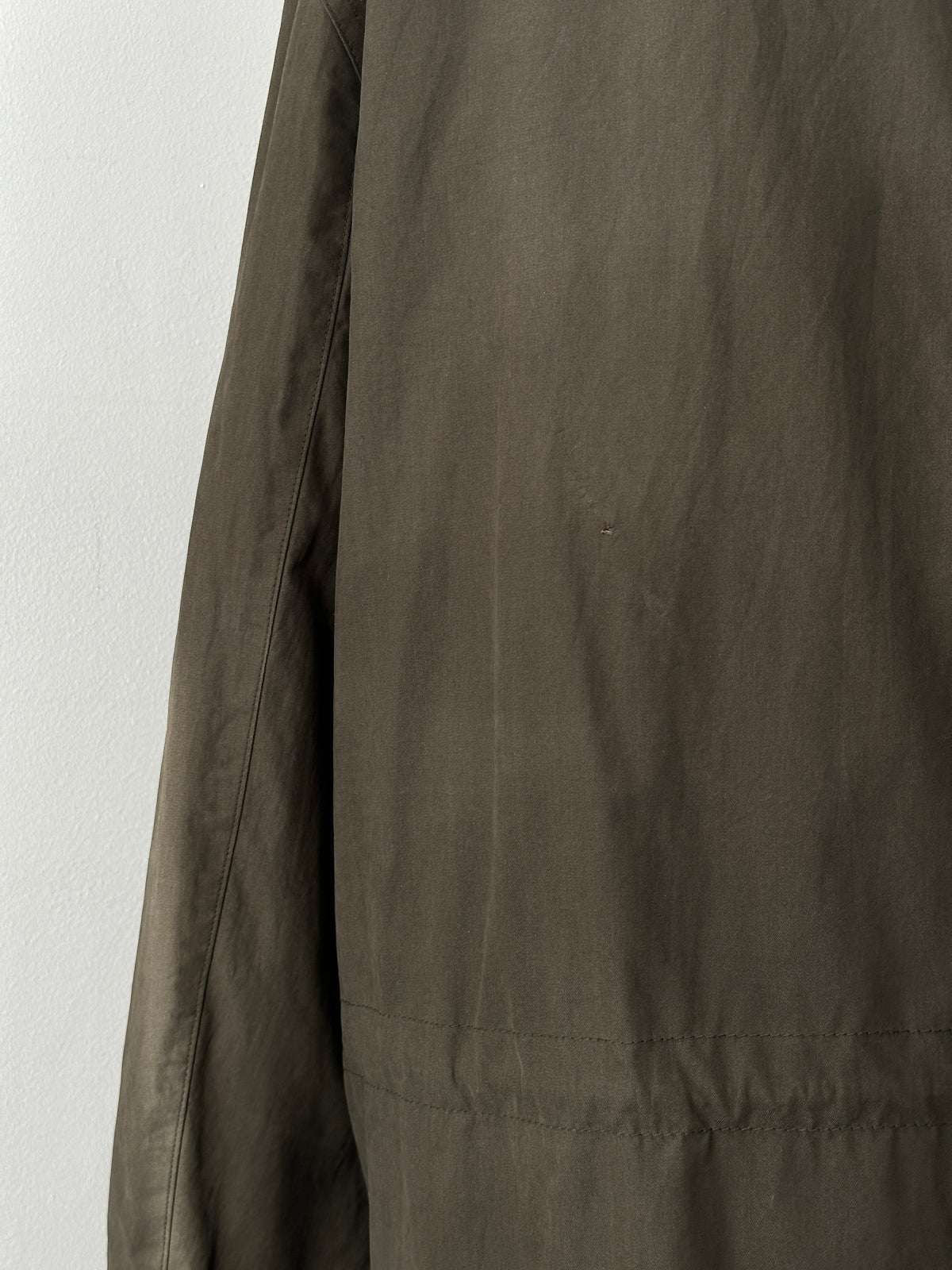 Chaps Ralph Lauren 1990s Wool Collar Cotton Trench Coat - L