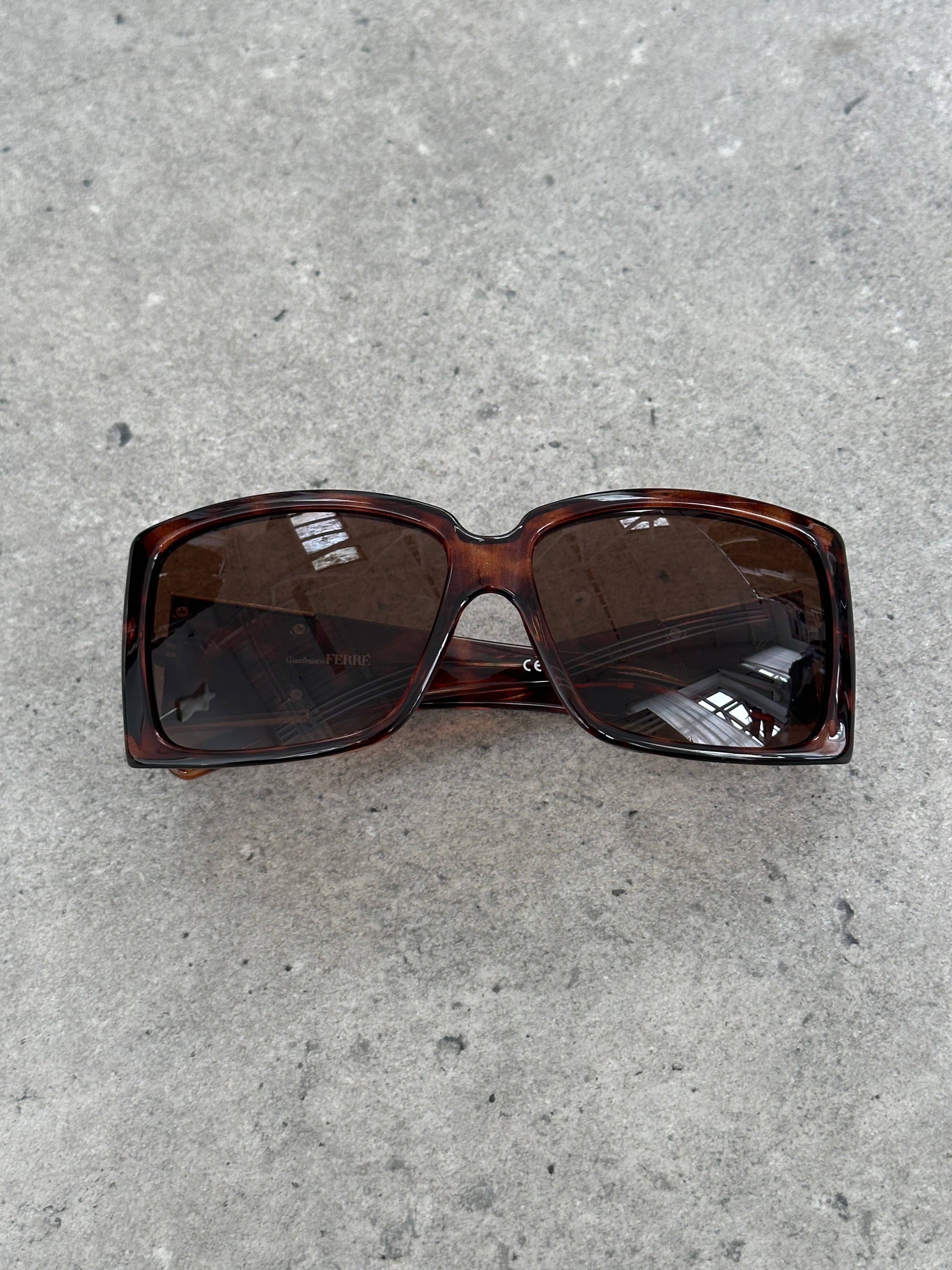 Gianfranco Ferre 1990s Oversized Square Logo Sunglasses