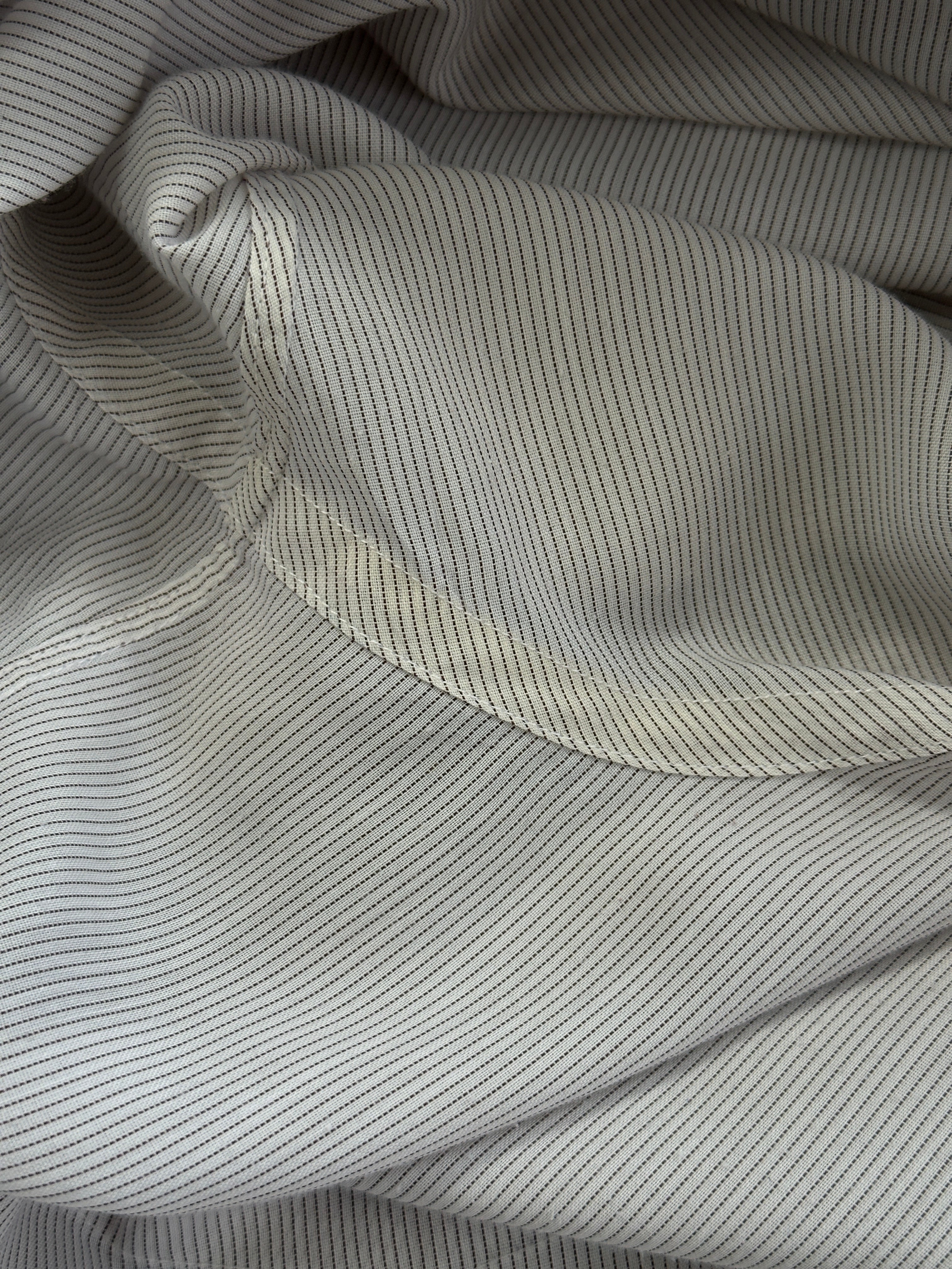 Christian Dior 1980s striped cotton logo shirt, men's fashion shirt with classic design and Dior branding, size L.