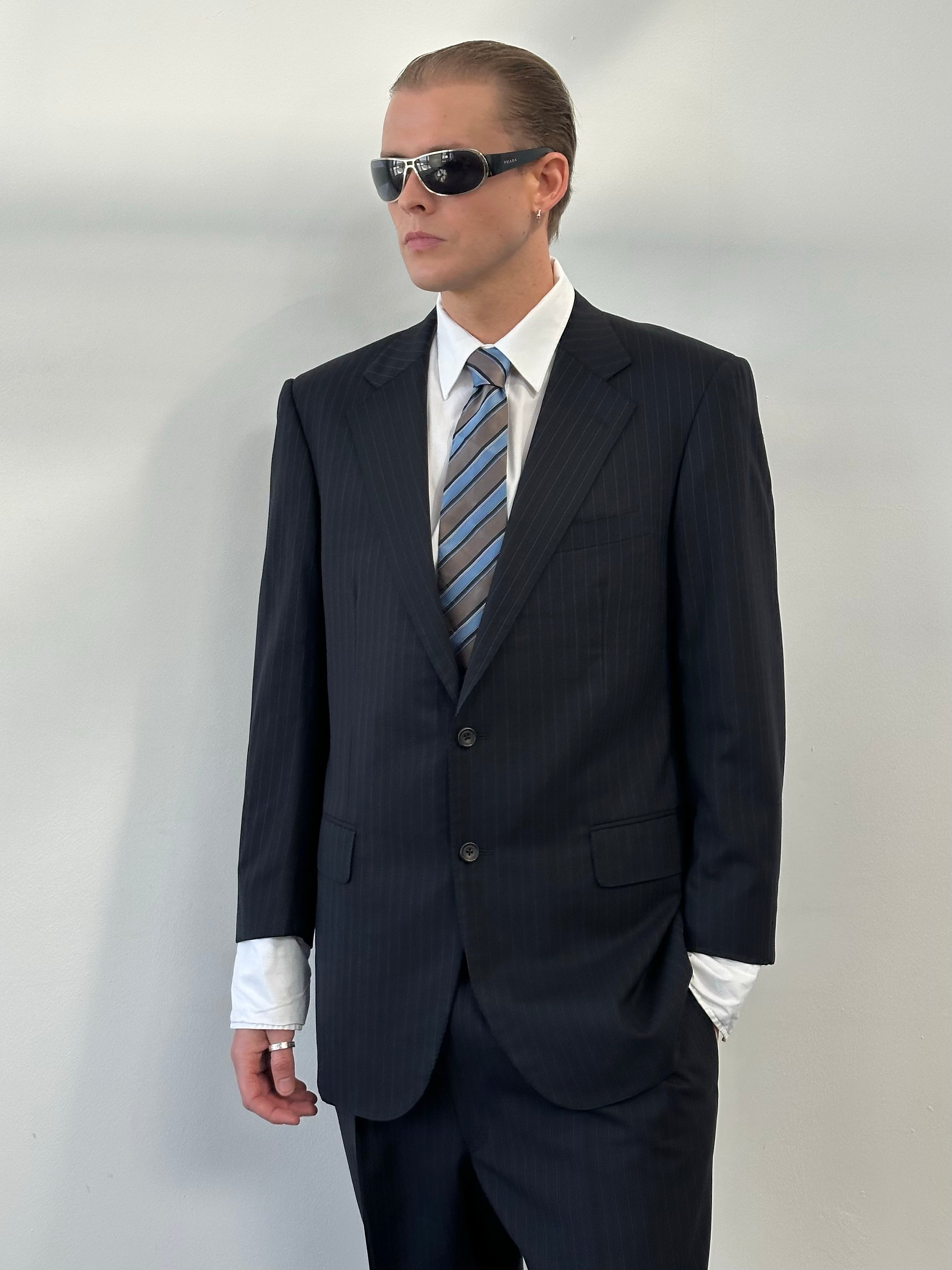 Burberry London Charcoal Pinstripe Two-Piece Suit