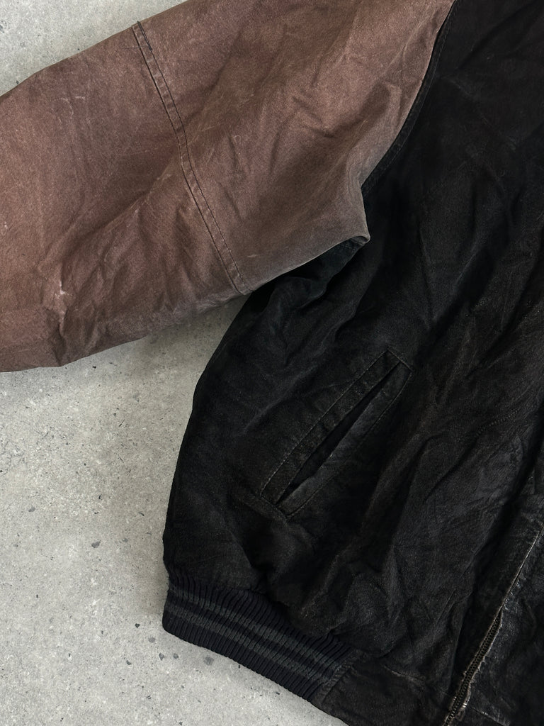 Vintage Varsity Nubuck Leather Jacket - XL - SYLK