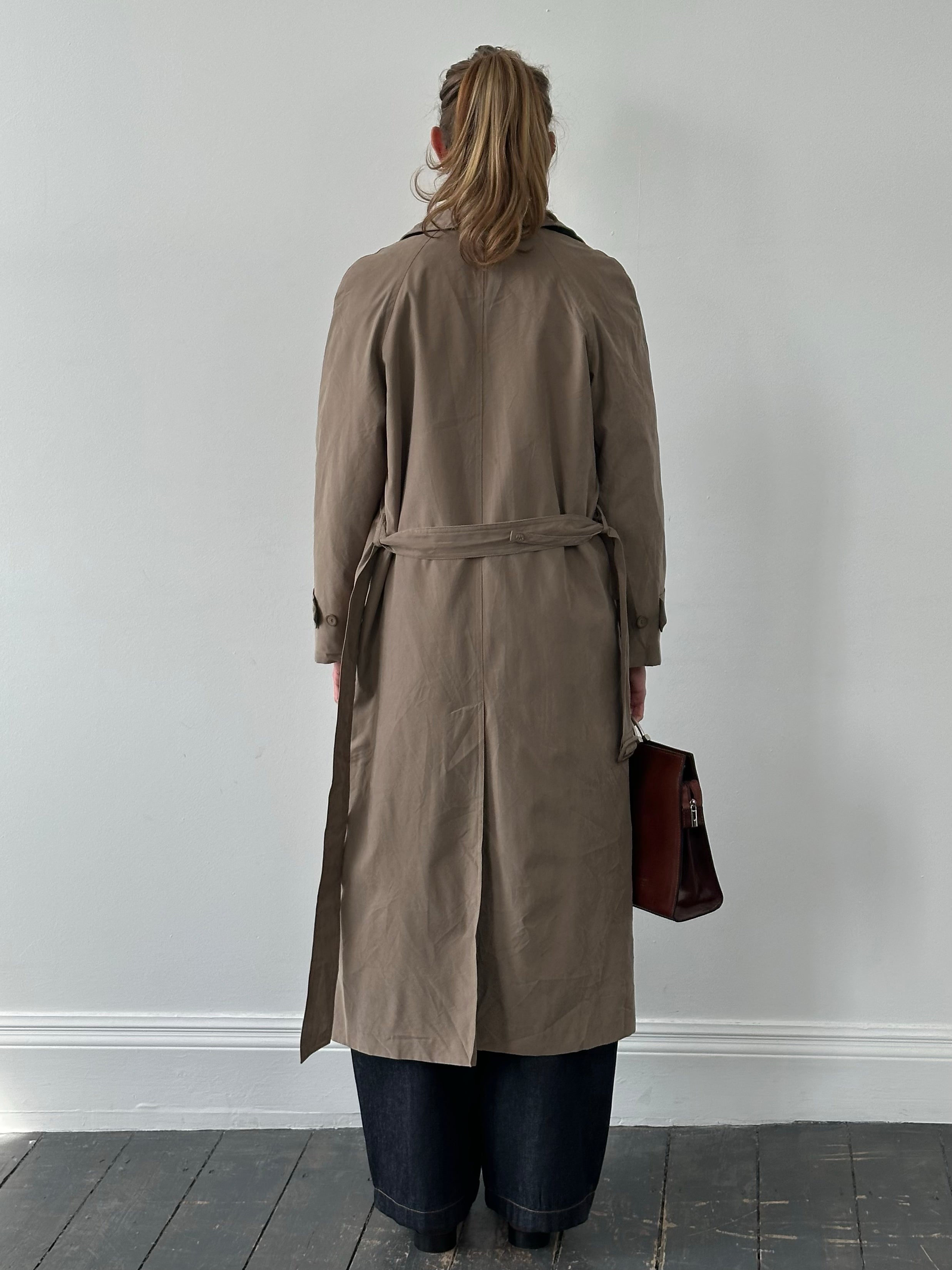 London Fog 1990s Double Breasted Belted Trench Coat - S