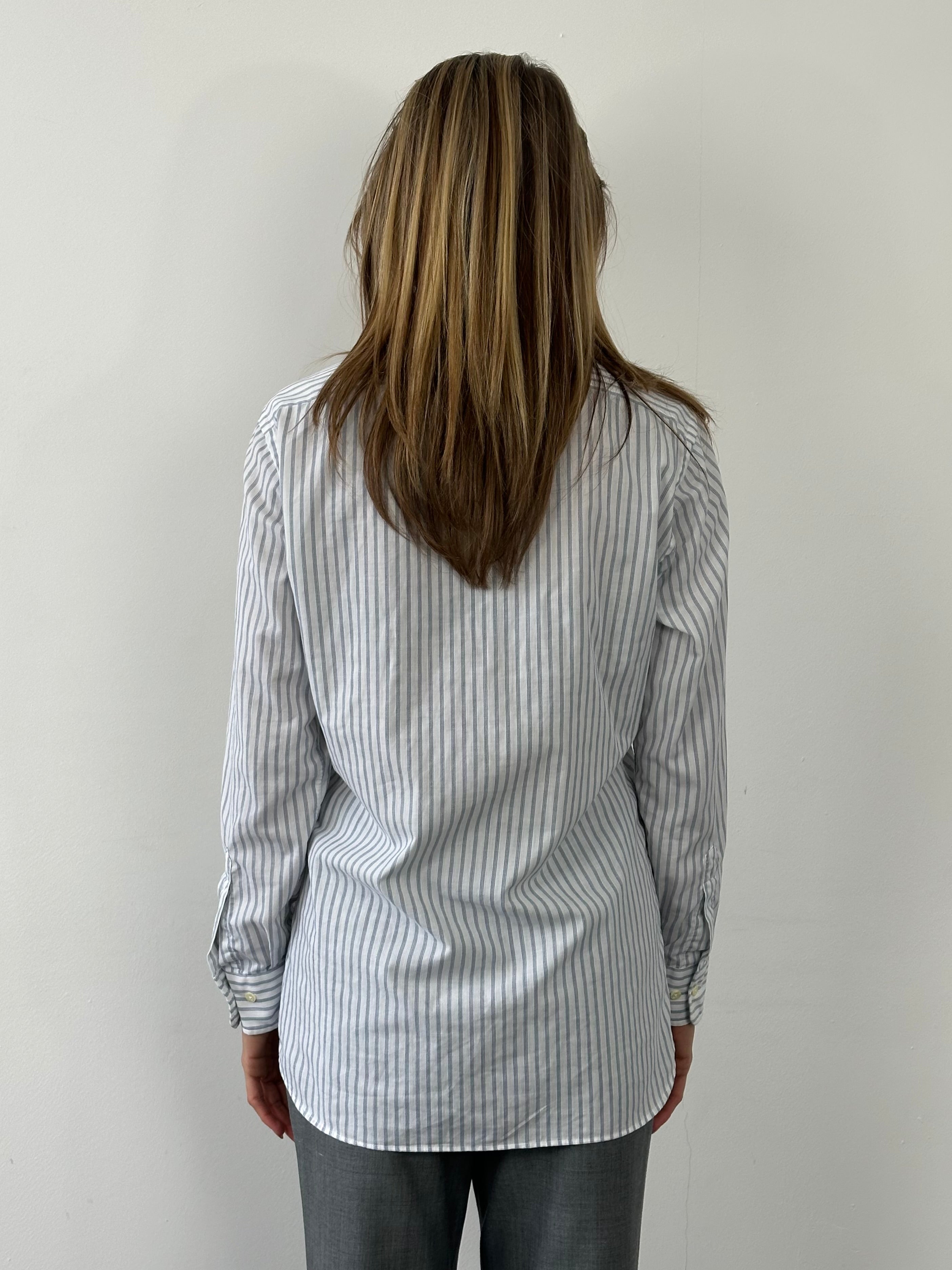 Christian Dior 1990s cotton striped logo shirt, men's classic button-up with Dior branding and stylish vintage design.