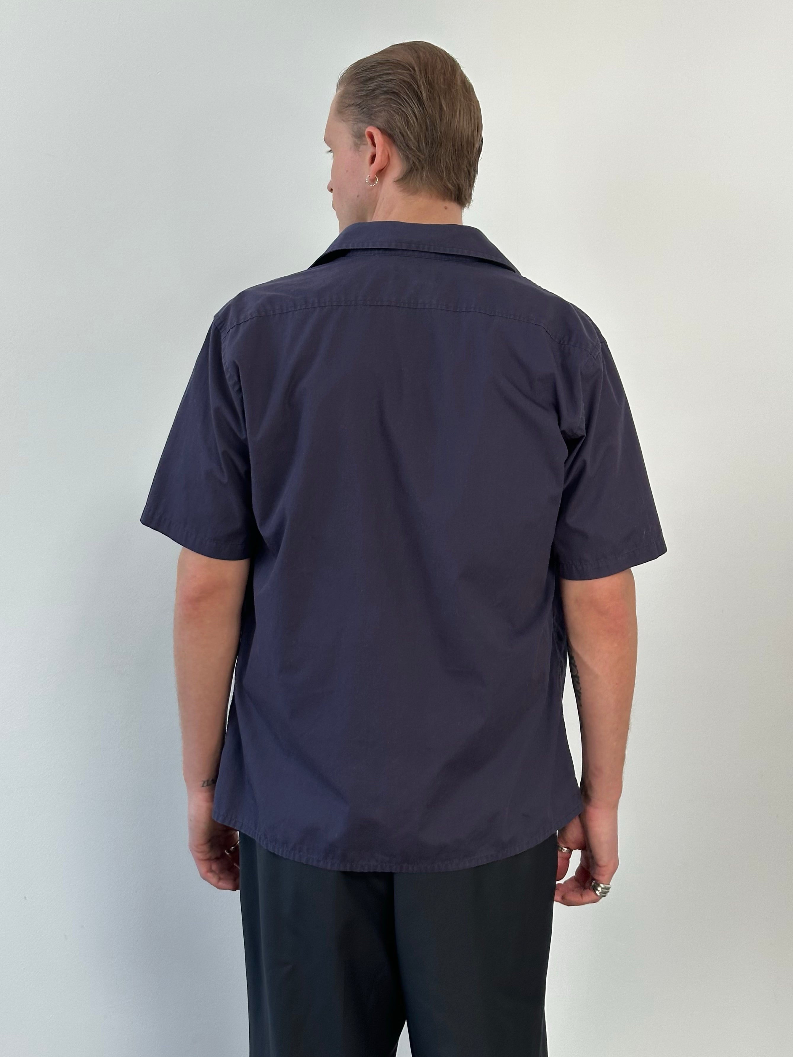 Yves Saint Laurent Pour Homme 1990s Cotton Short Sleeve Shirt - M/L