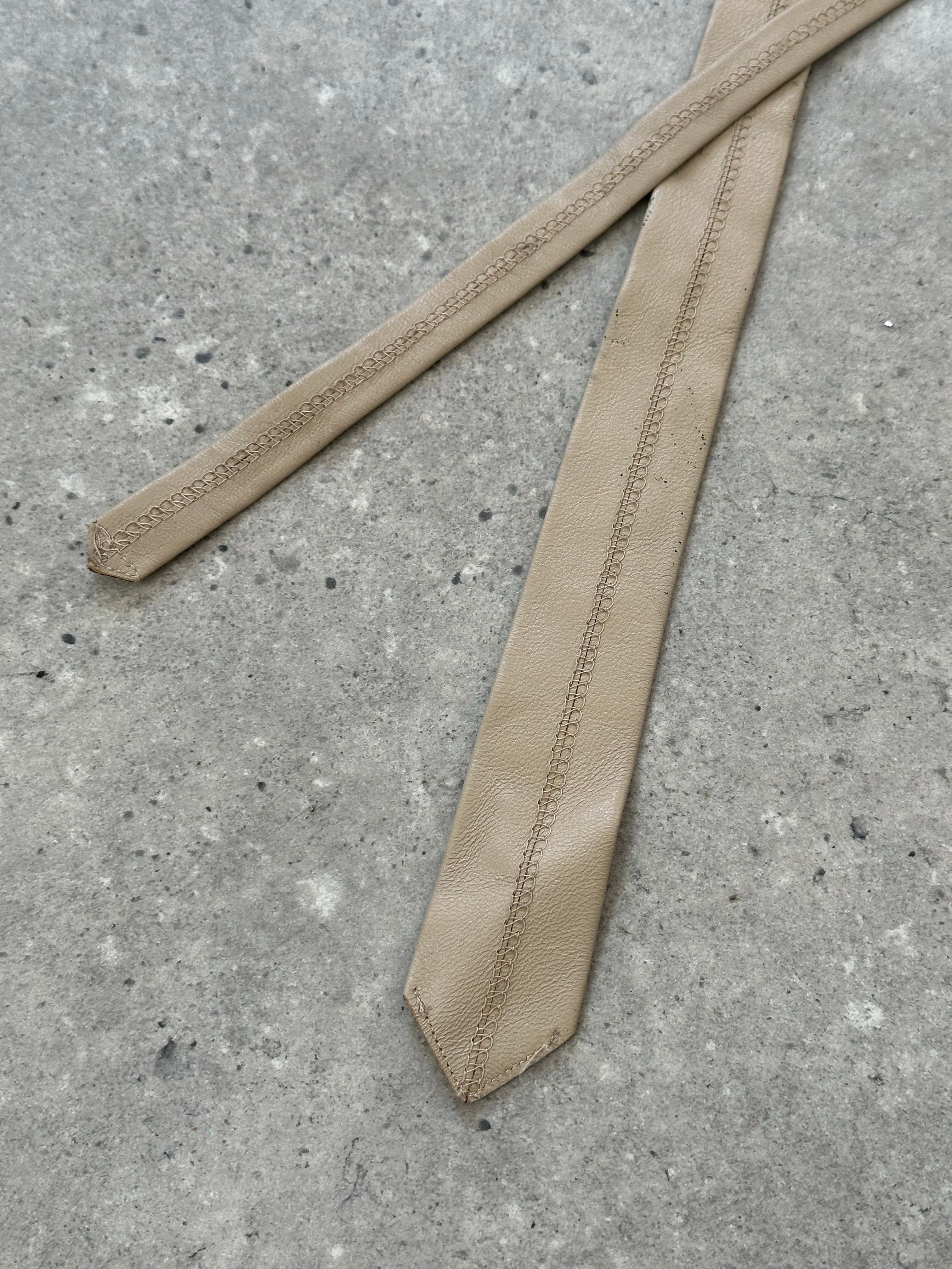 Vintage 1990s Leather Slim Tie