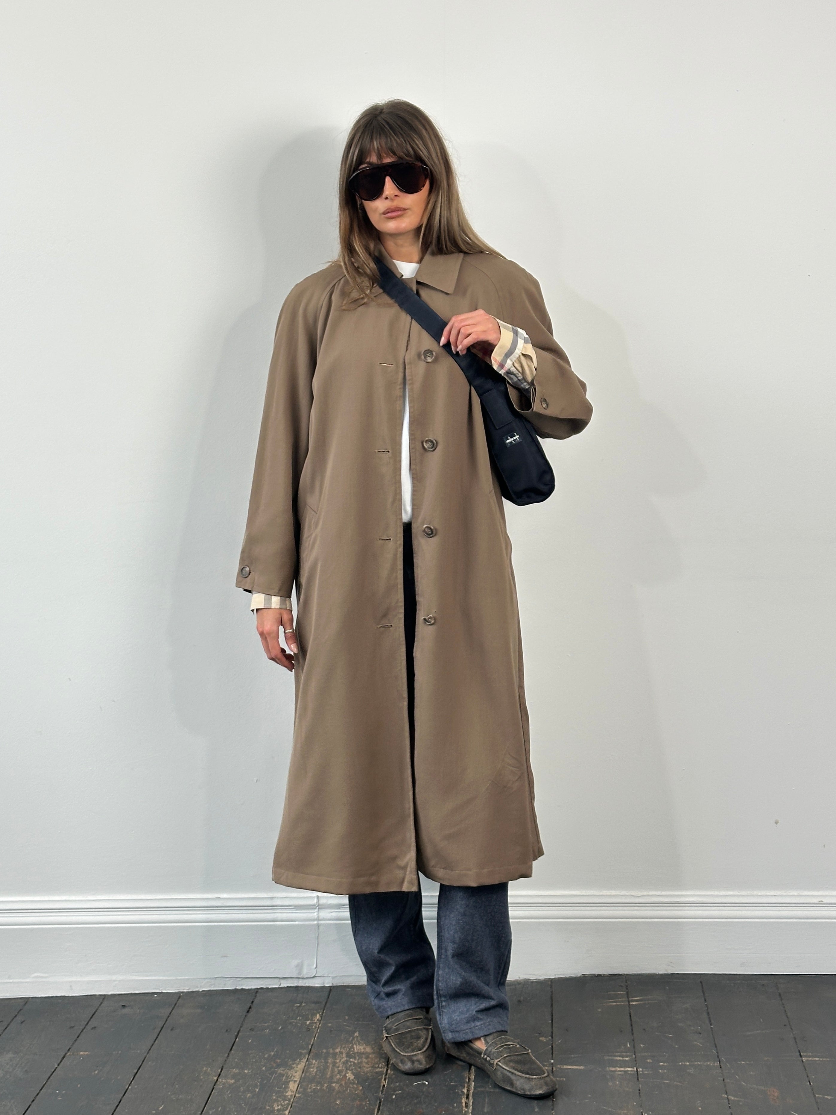 London Fog 1990s Wool Trench Coat - L - SYLK