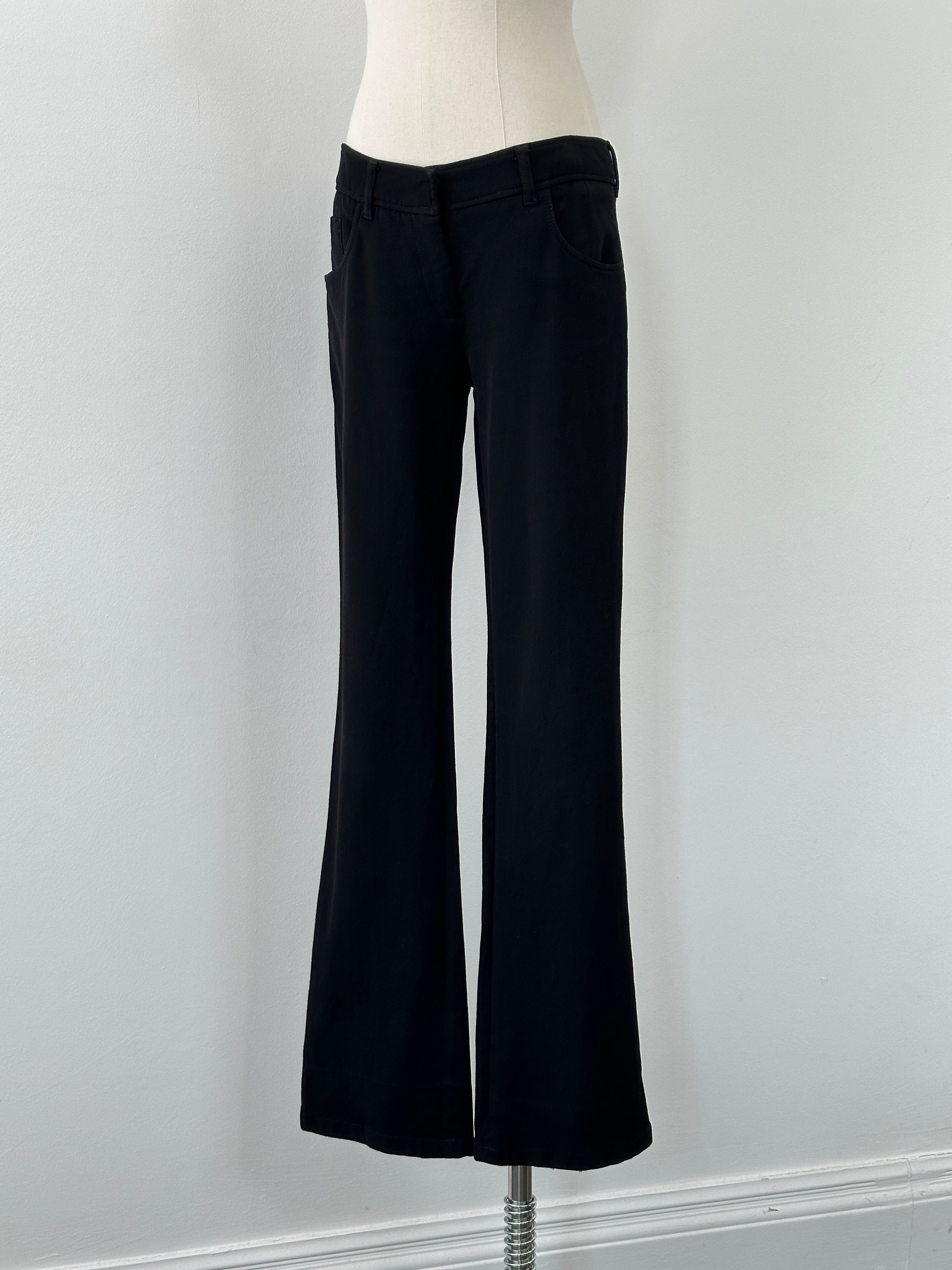Prada Sport 2000s Pure Wool Flared Leg Trousers - W30