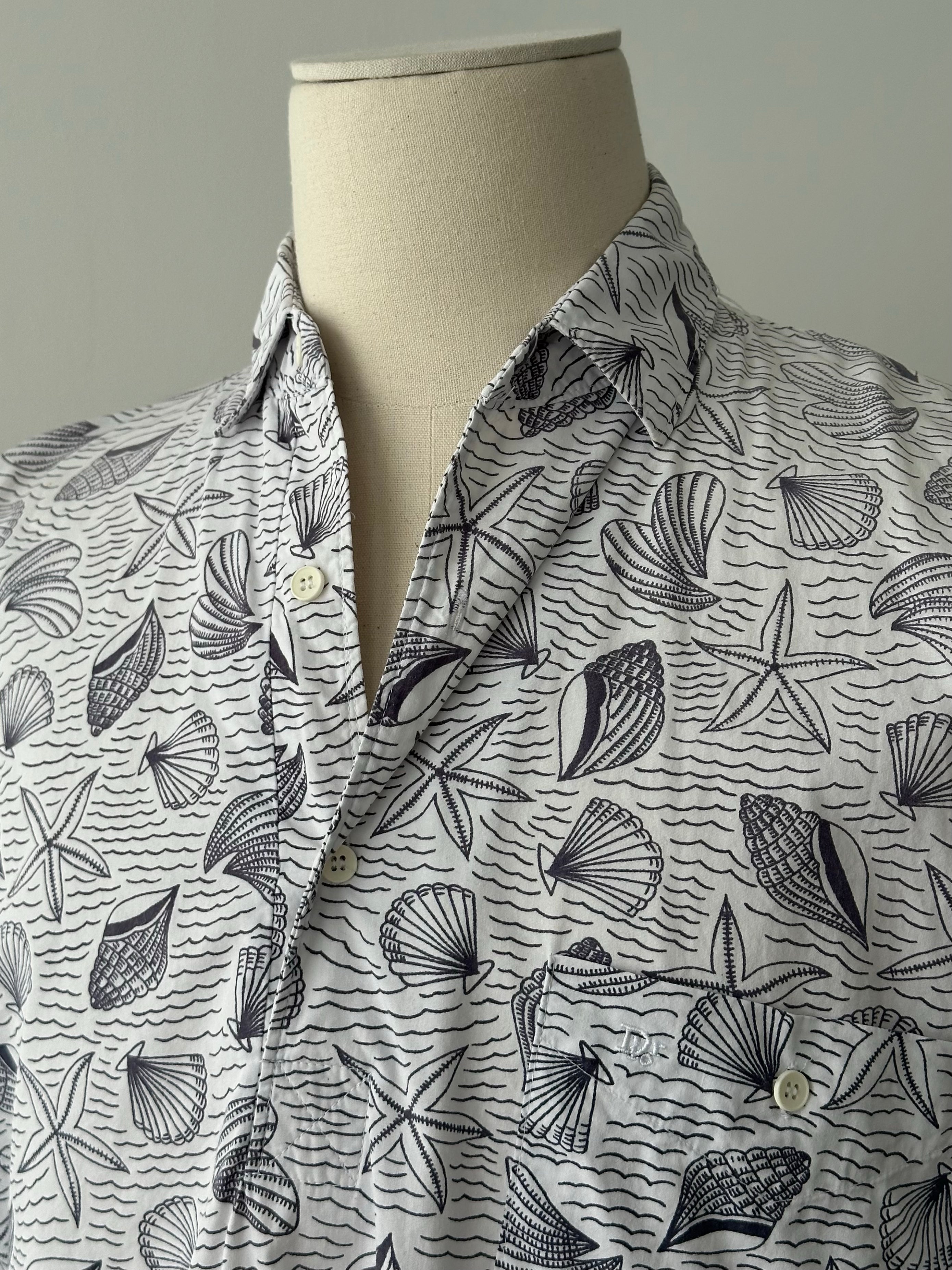 Christian Dior 1990s Cotton Resort Print Short Sleeve Shirt - XL