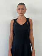 Vintage Double Strap A-Line Maxi Dress - M - SYLK