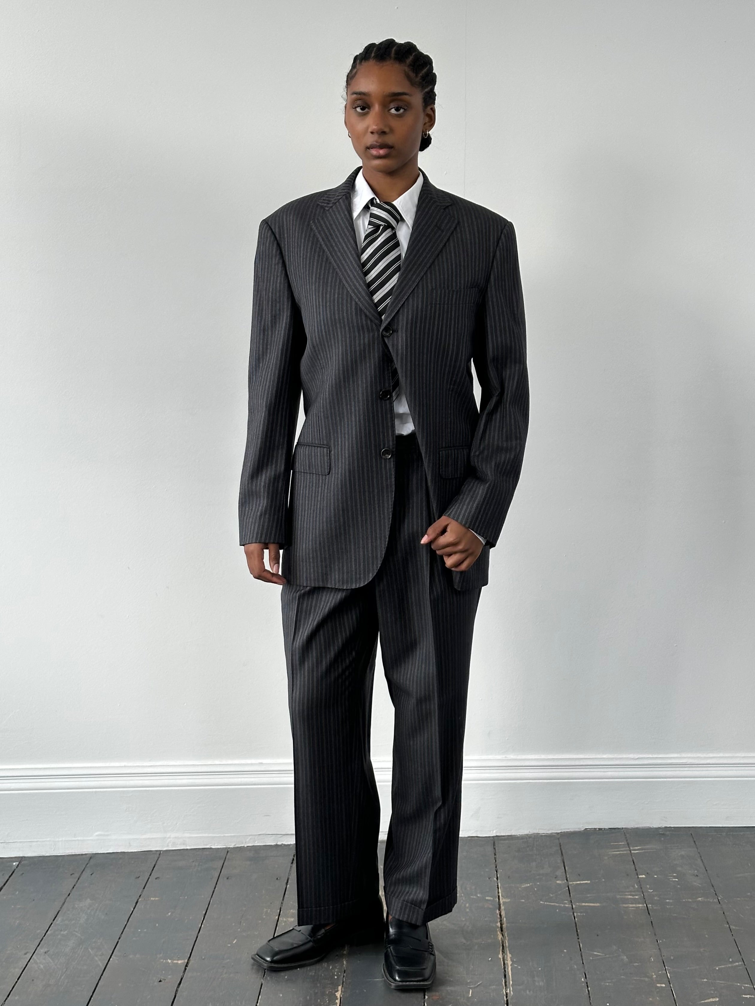 Loro Piana x Visaruno 2000s Pure Wool Stripe Suit - 40R/W32 - SYLK