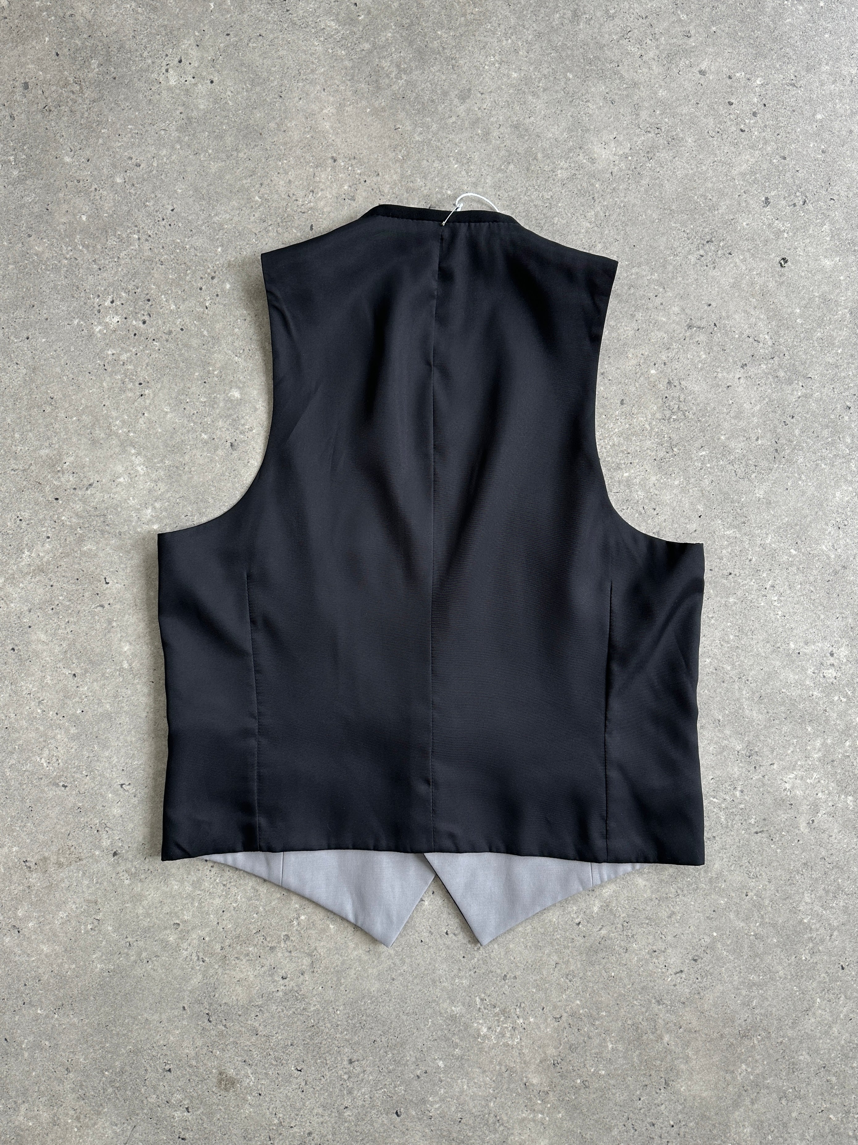 Vintage Reversible Pure Wool Tailored Waistcoat - L - SYLK