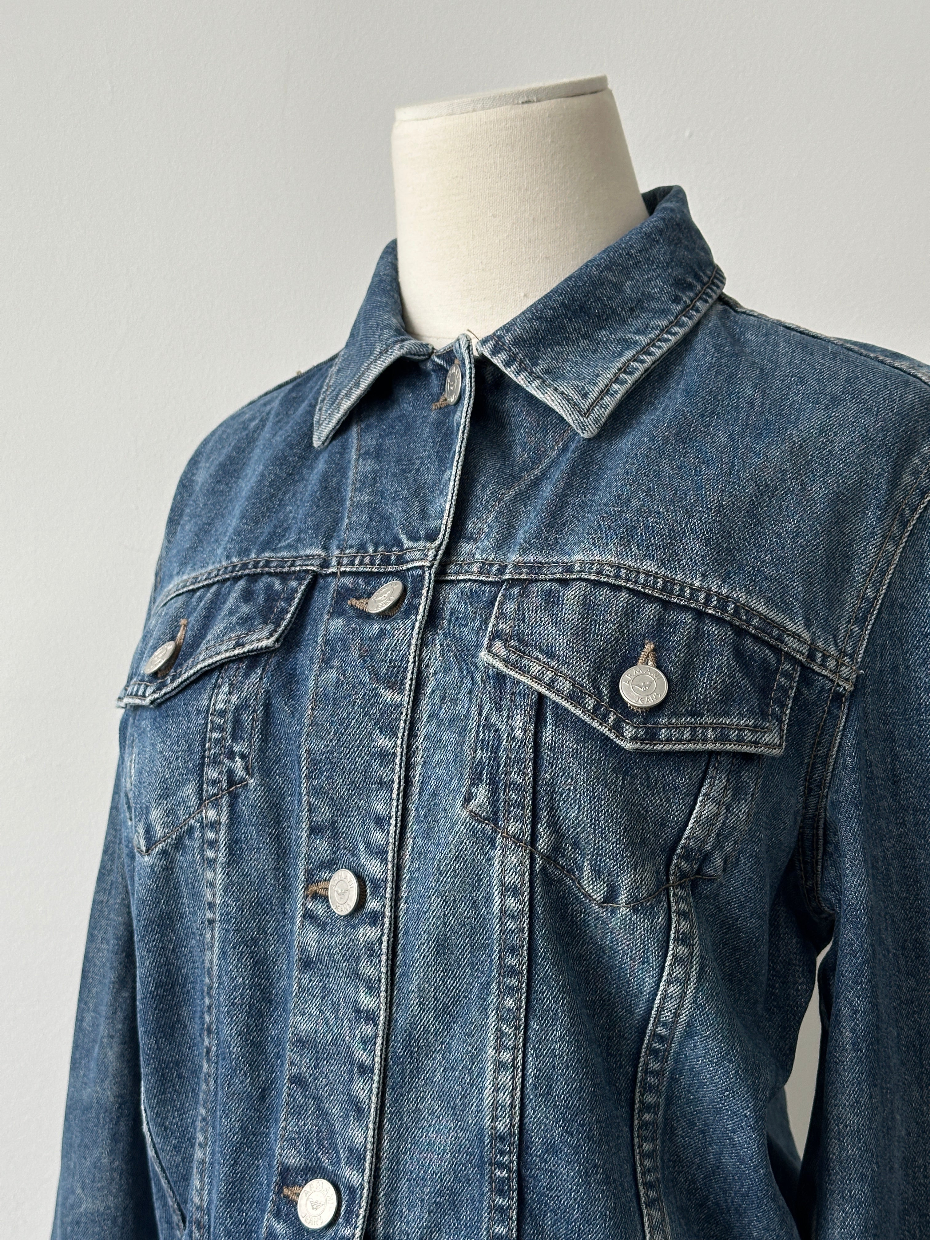 Armani Jeans 2000s Logo Denim Jacket - S