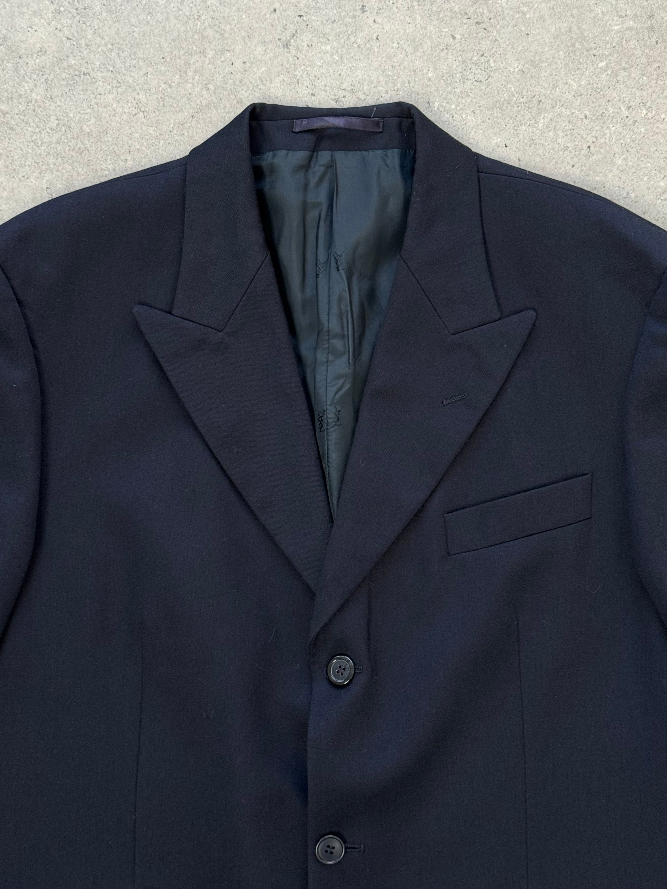 Yves Saint Laurent Pour Homme 1990s Pure Wool Single Breasted Blazer - 42R/L/XL